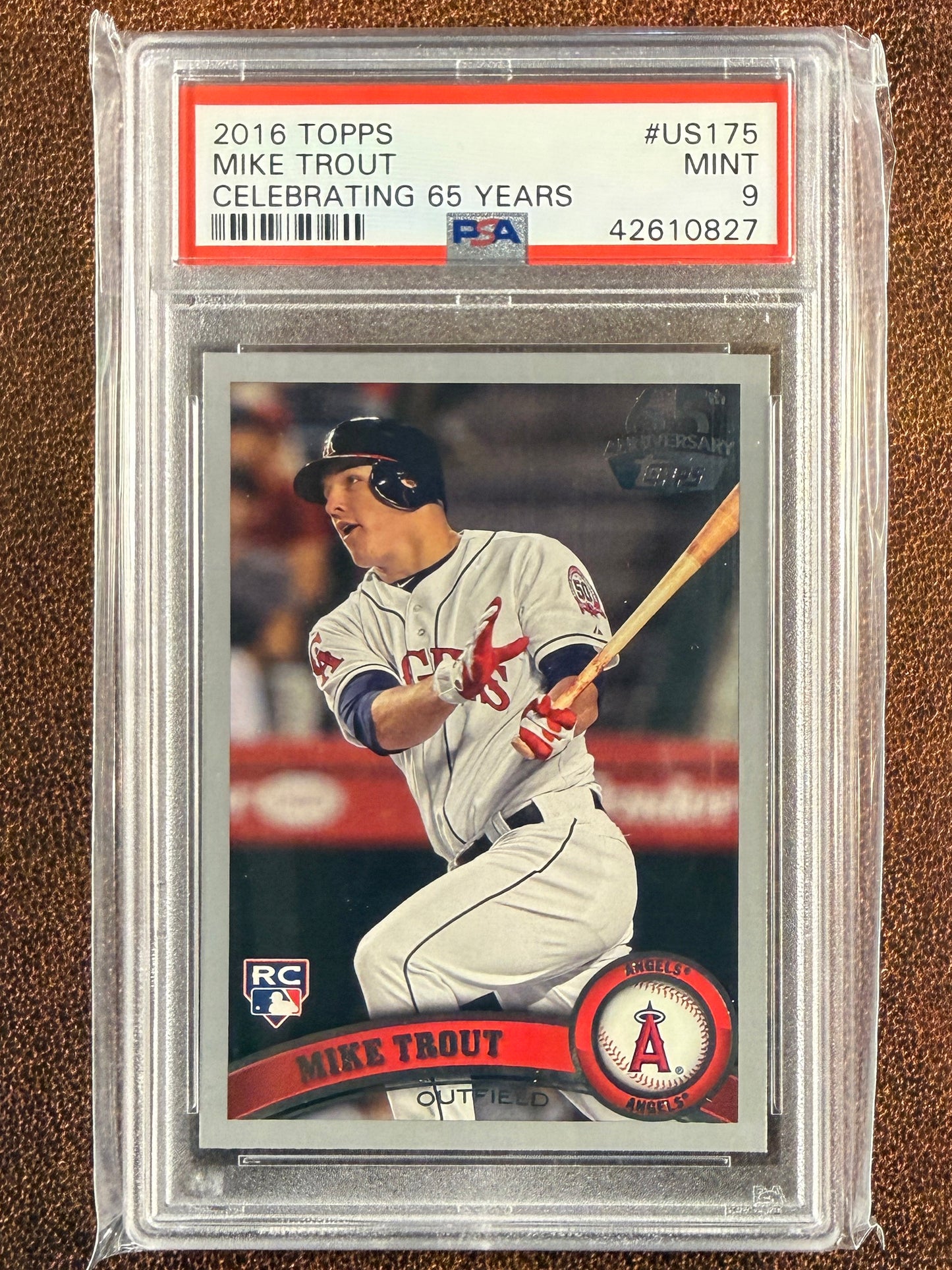 Mike Trout - 2016 Topps Celebrating 65 Years - Celebrating 65 Years Rookie REPRINT (PSA 9) - Angels
