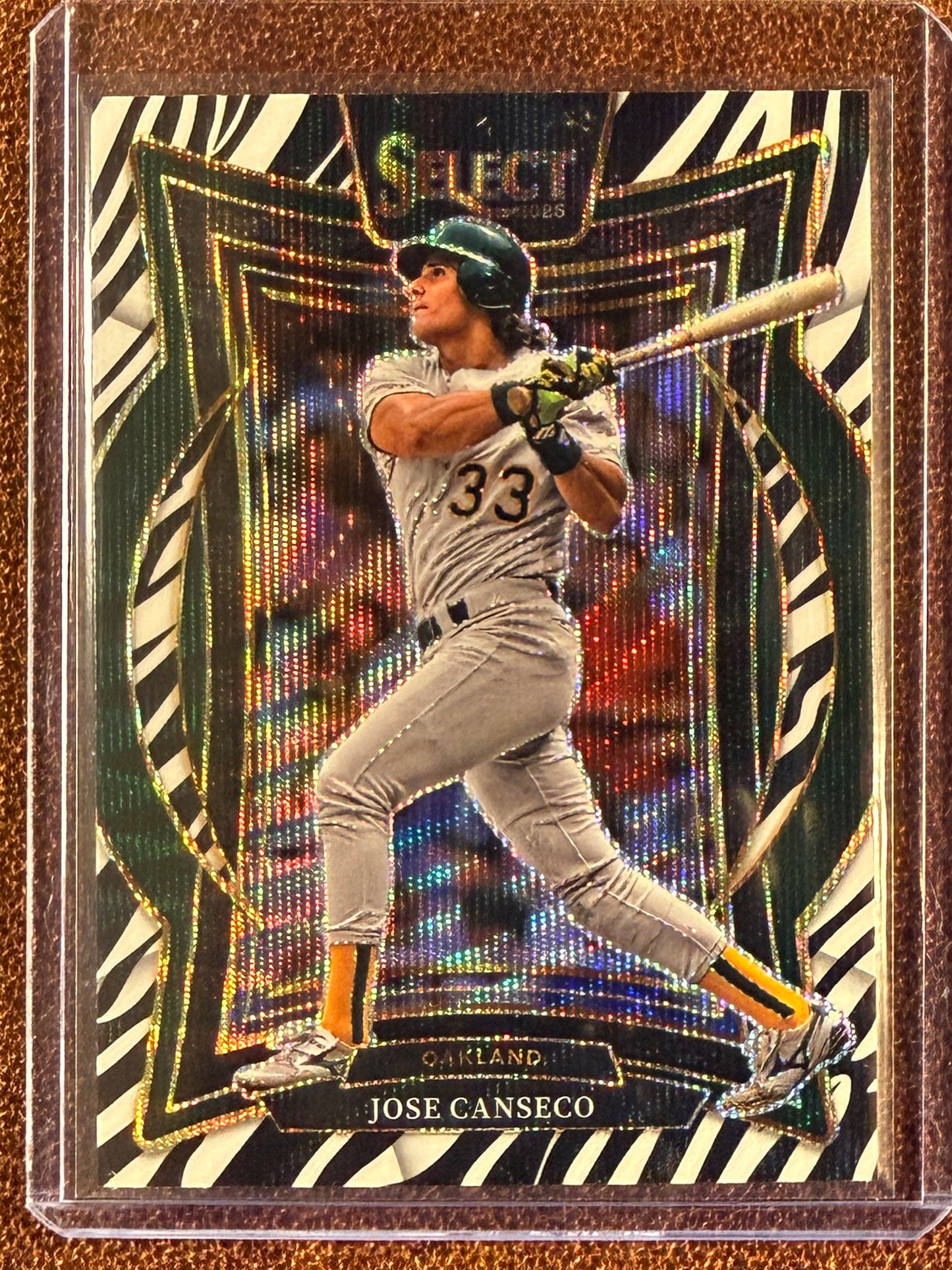 Jose Canseco - 2025 Panini Select - Concourse Zebra Prizm - Athletics