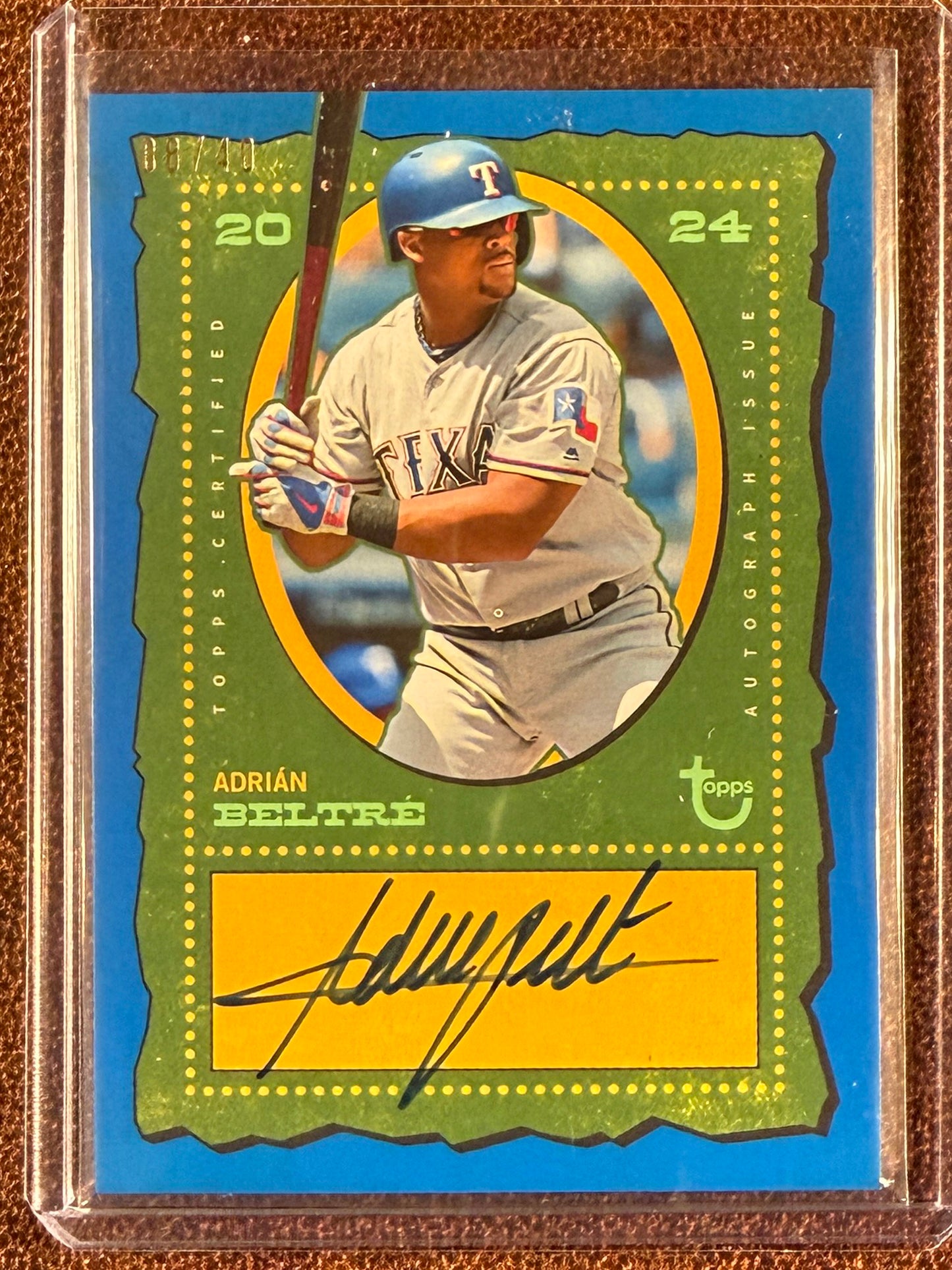 Adrian Beltre - 2024 Topps Brooklyn Collection - BLUE AUTO /40 - Rangers