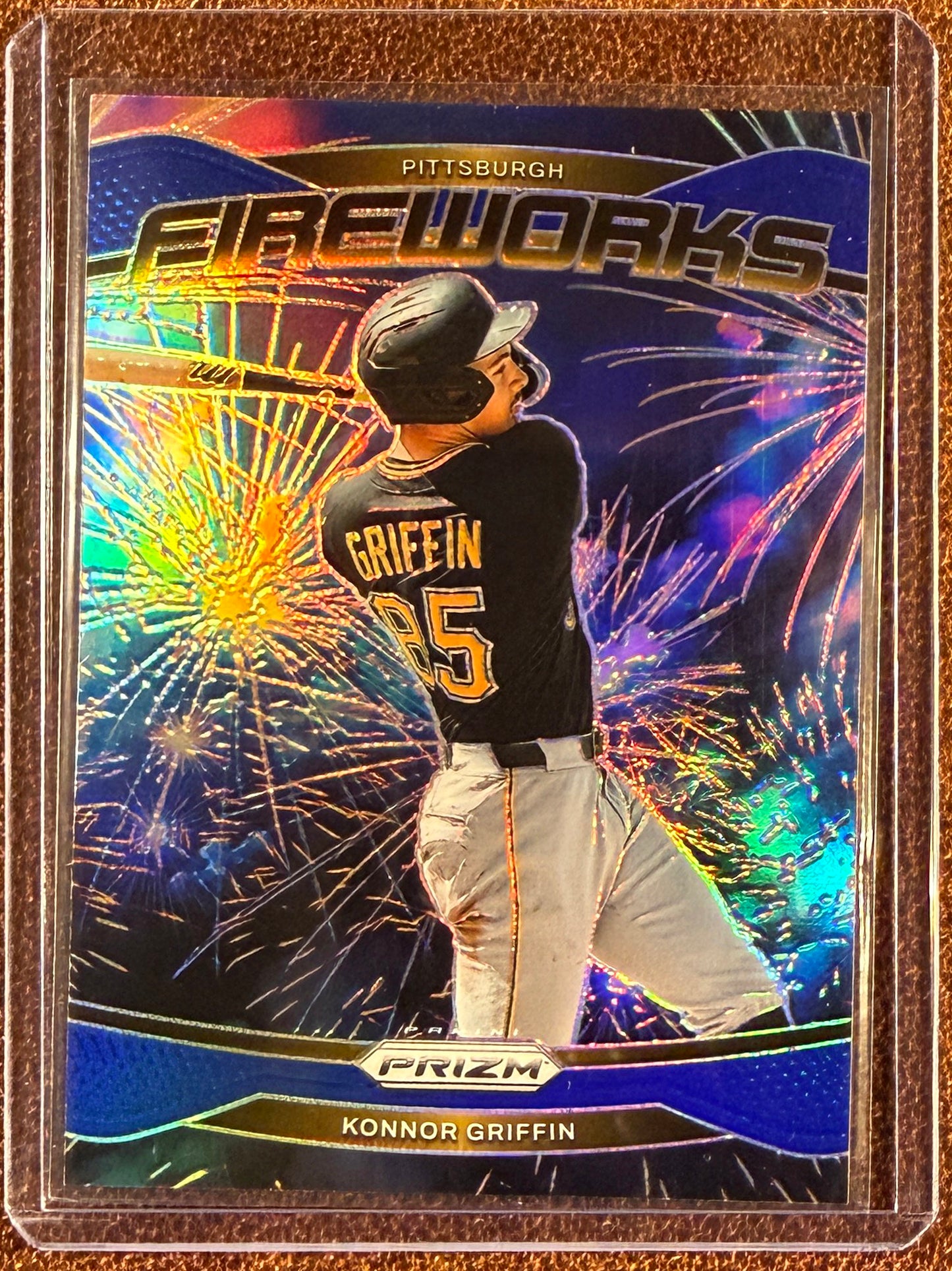 Konnor Griffin - 2025 Panini Prizm - BLUE Fireworks /99 - Pirates