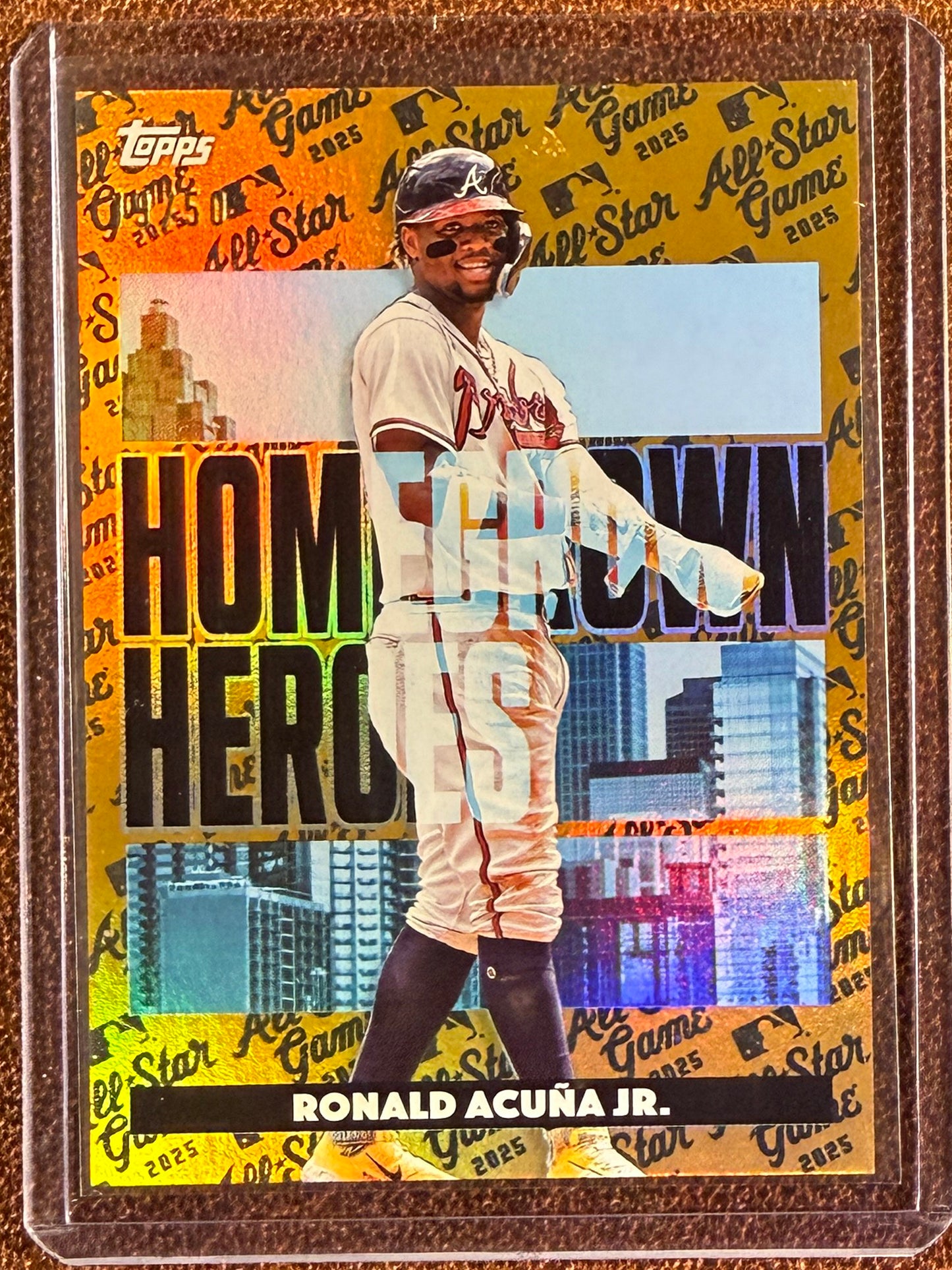 Ronald Acuna Jr. - 2025 Topps All-Star Game - GOLD Foil Homegrown Heroes /50 - Braves