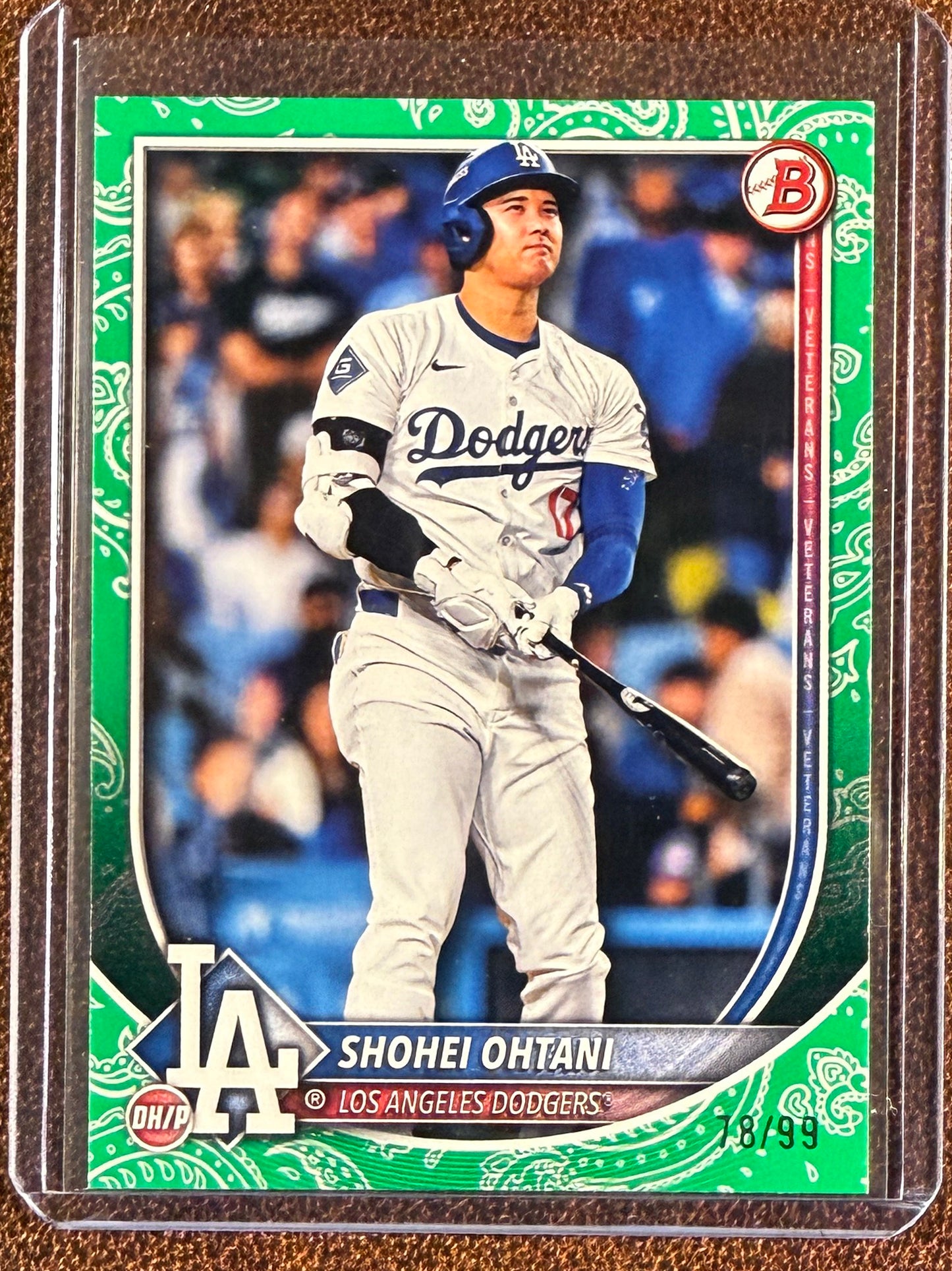 Shohei Ohtani - 2025 Bowman - Green Pattern /99 - Dodgers