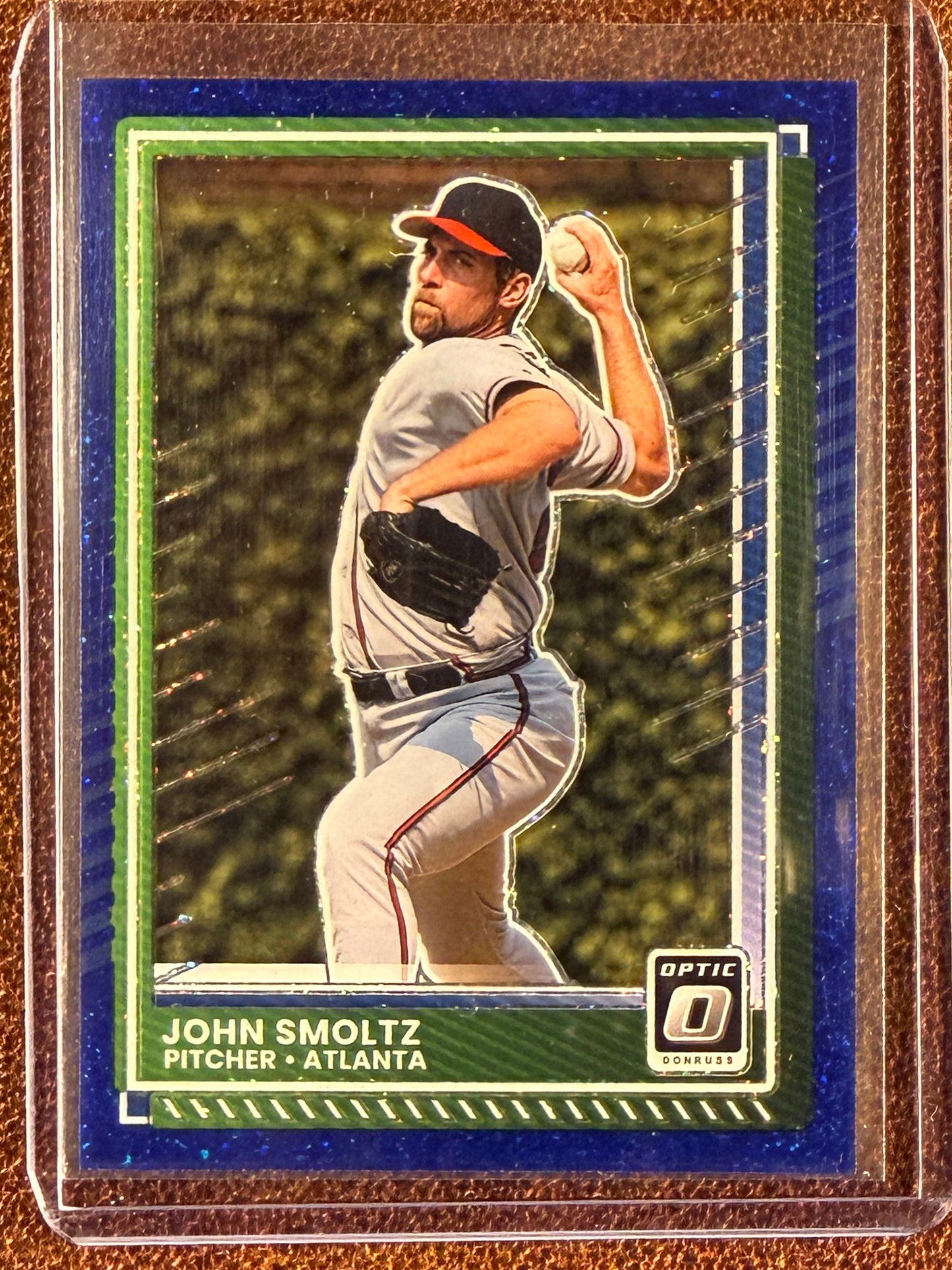 John Smoltz - 2025 Panini Donruss Optic - BLUE Glitter Prizm /8 - Braves