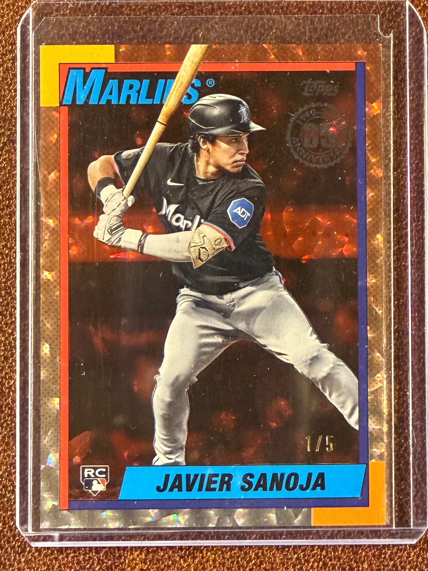 Javier Sanoja - 2025 Topps Series 2 - Rookie RED Mojo /5 - Marlins