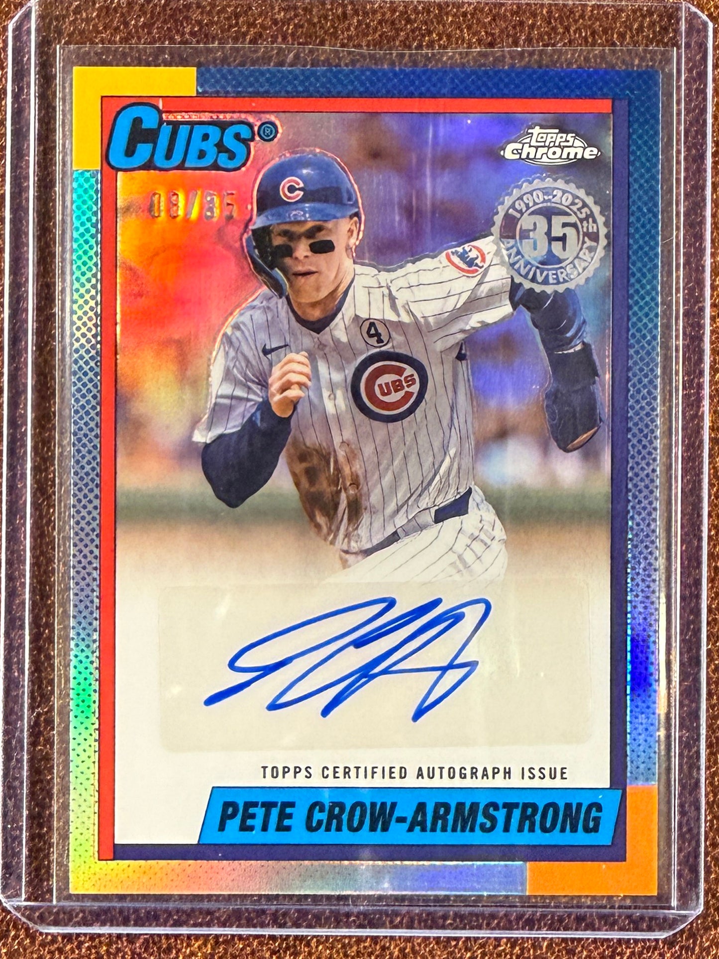 Pete Crow Armtsrong - 2025 Topps Chrome Update - 1990 AUTO /35 - Cubs