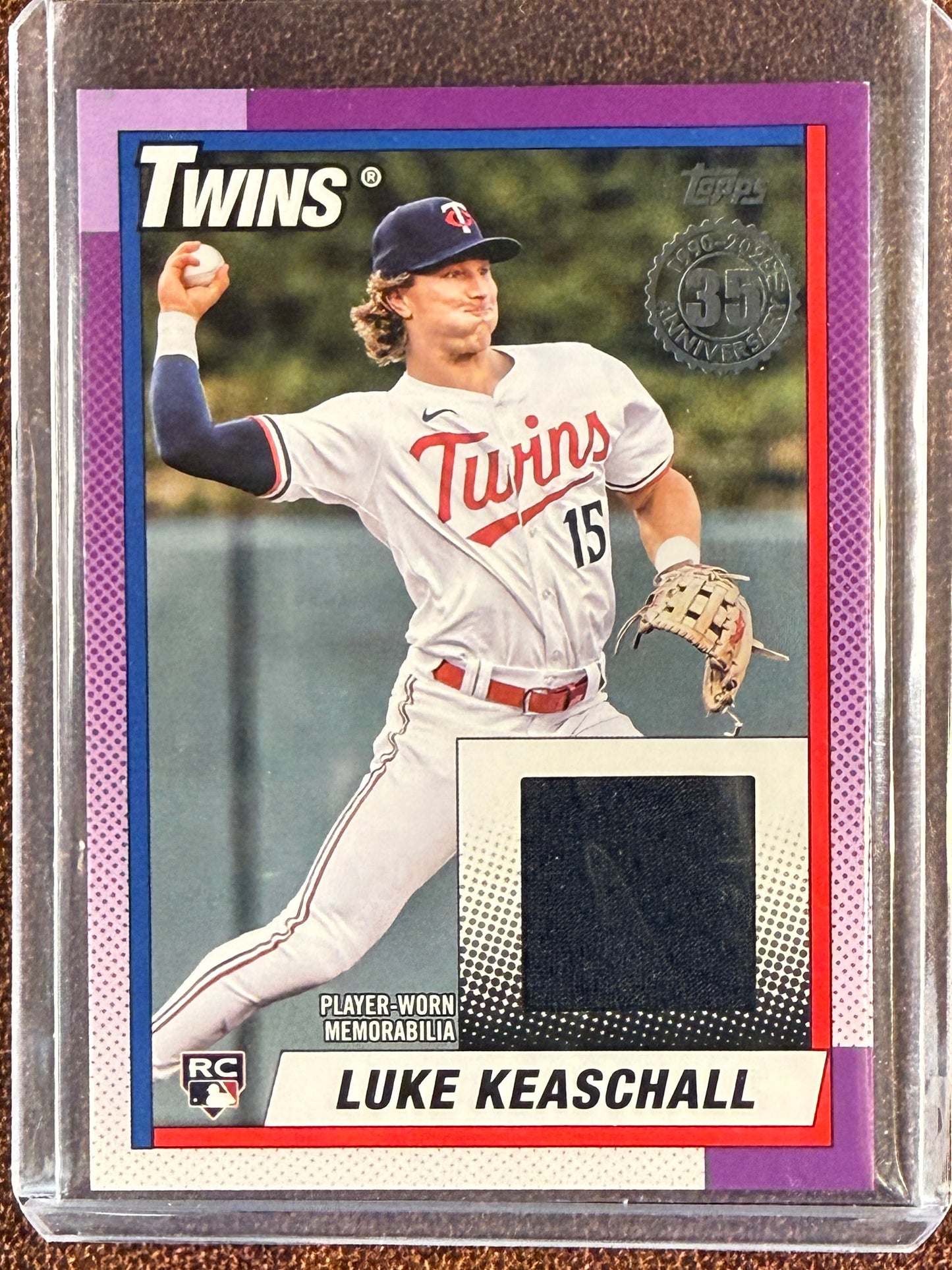 Luke Keaschall - 2025 Topps Update - Rookie Player Worn RELIC - Twins