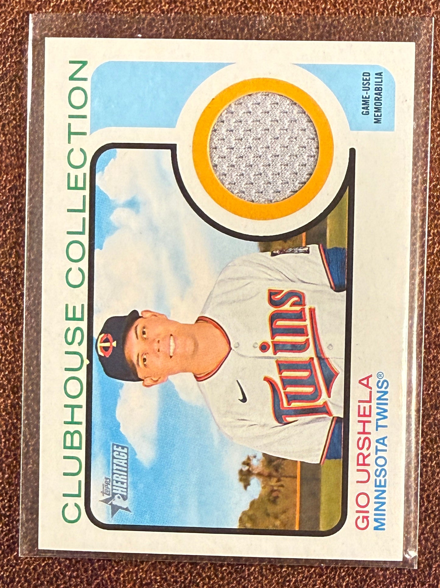 Gio Urshela - 2022 Topps Heritage - Clubhouse Collection RELIC - Twins