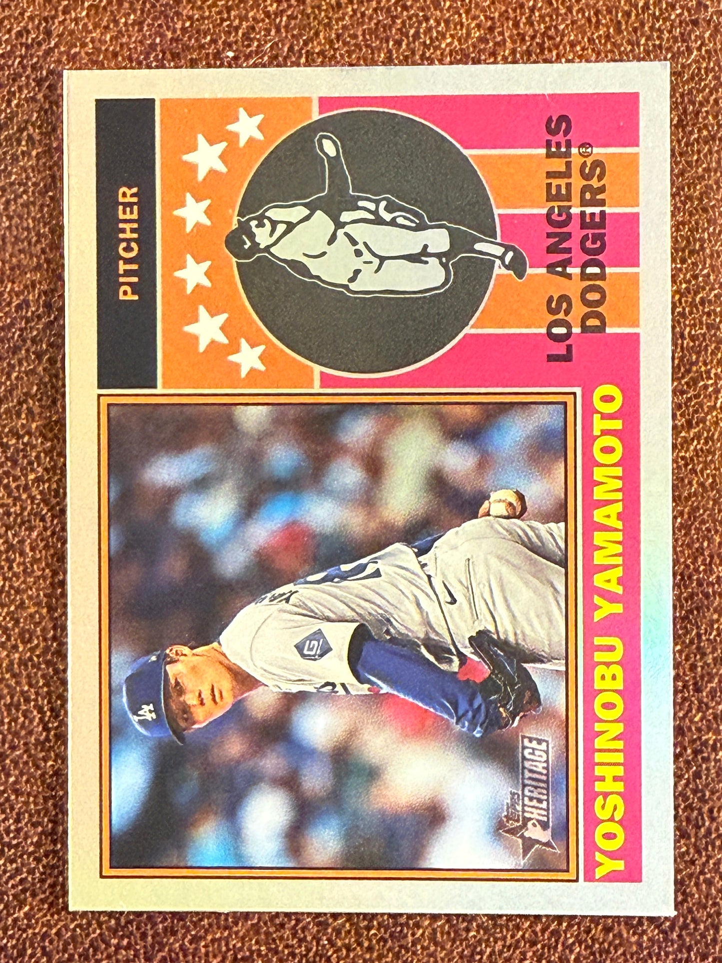 Yoshinobu Yamamoto - 2025 Topps Heritage - 1976 Player Icons Holographic - Dodgers
