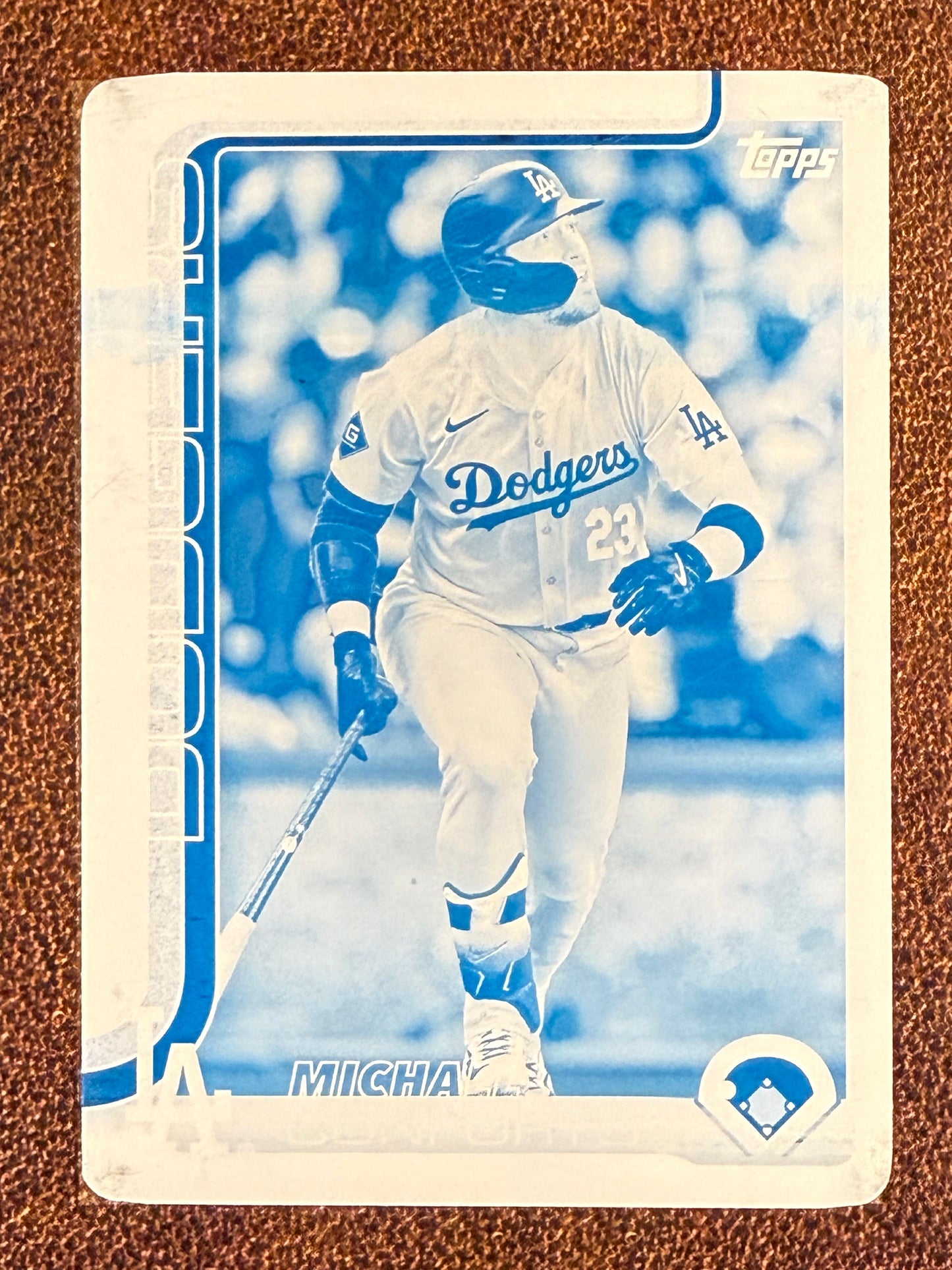 Michael Conforto - 2025 Topps Series 2 - 1/1 CYAN Printing Plate - Dodgers
