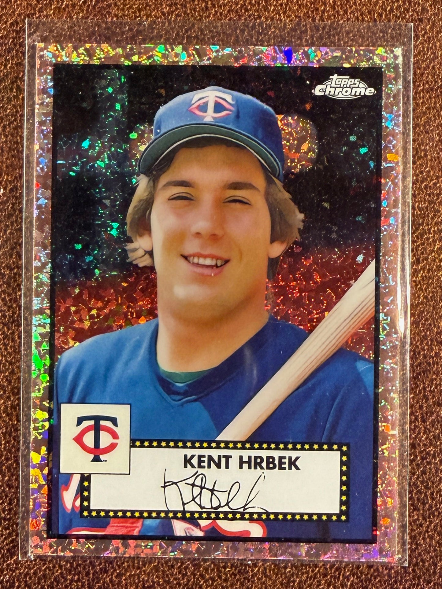 Kent Hrbek - 2021 Topps Chrome Platinum - ROSE GOLD Mini Diamond Refractor /75 - Twins