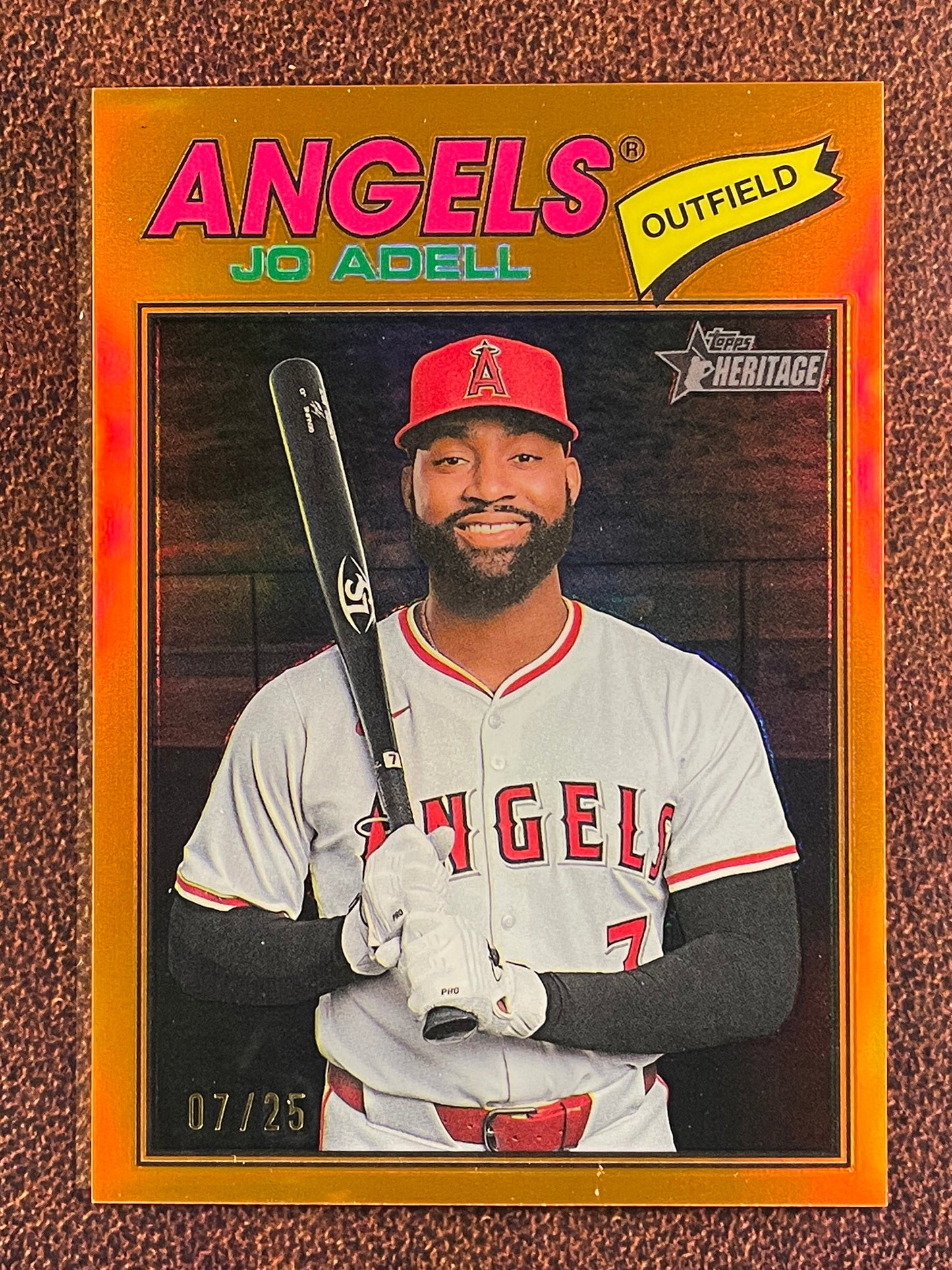 Jo Adell - 2026 Topps Heritage - ORANGE Chrome Refractor /25 - Angels