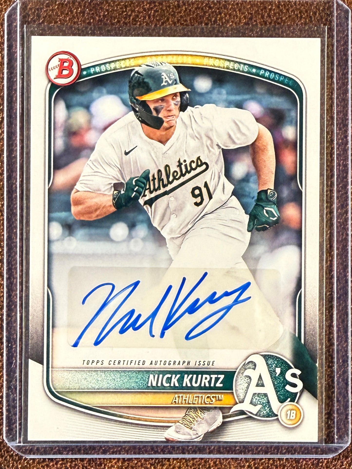 Nick Kurtz - 2025 Bowman - Prospect Paper AUTO - Athletics