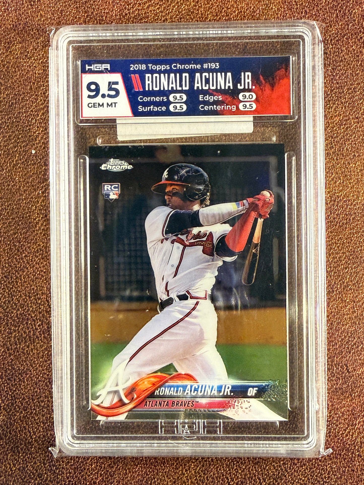 Ronald Acuna Jr. - 2018 Topps Chrome - Rookie #193 HGC 9.5 - Braves