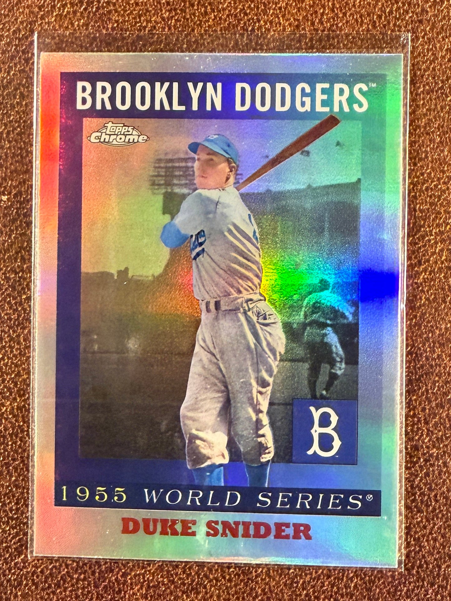 Duke Snider - 2025 Topps Chrome Platinum - 1955 World Series Refractor - Dodgers