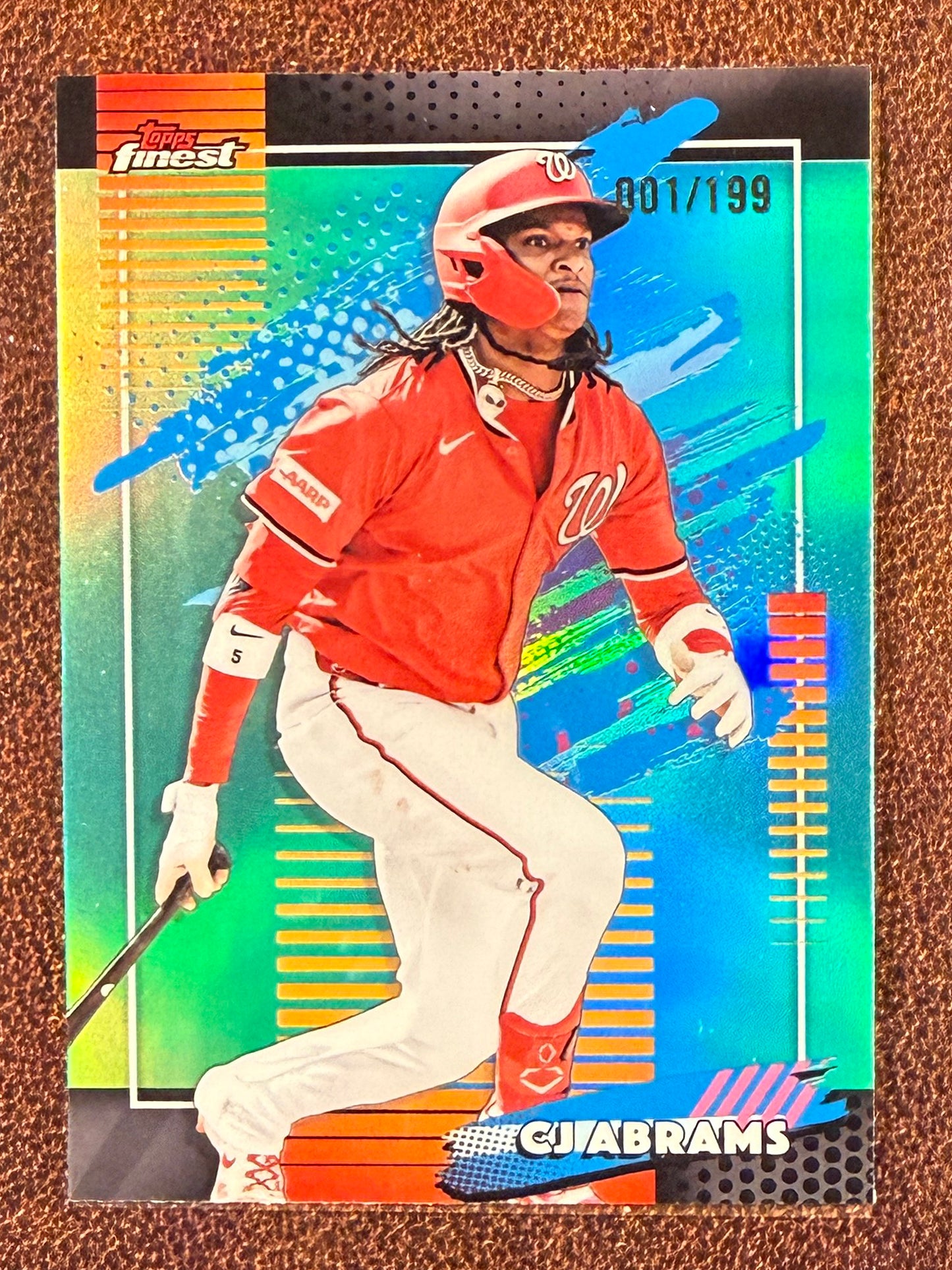 CJ Abrams - 2026 Topps Finest - AQUA Uncommon /199 - Nationals
