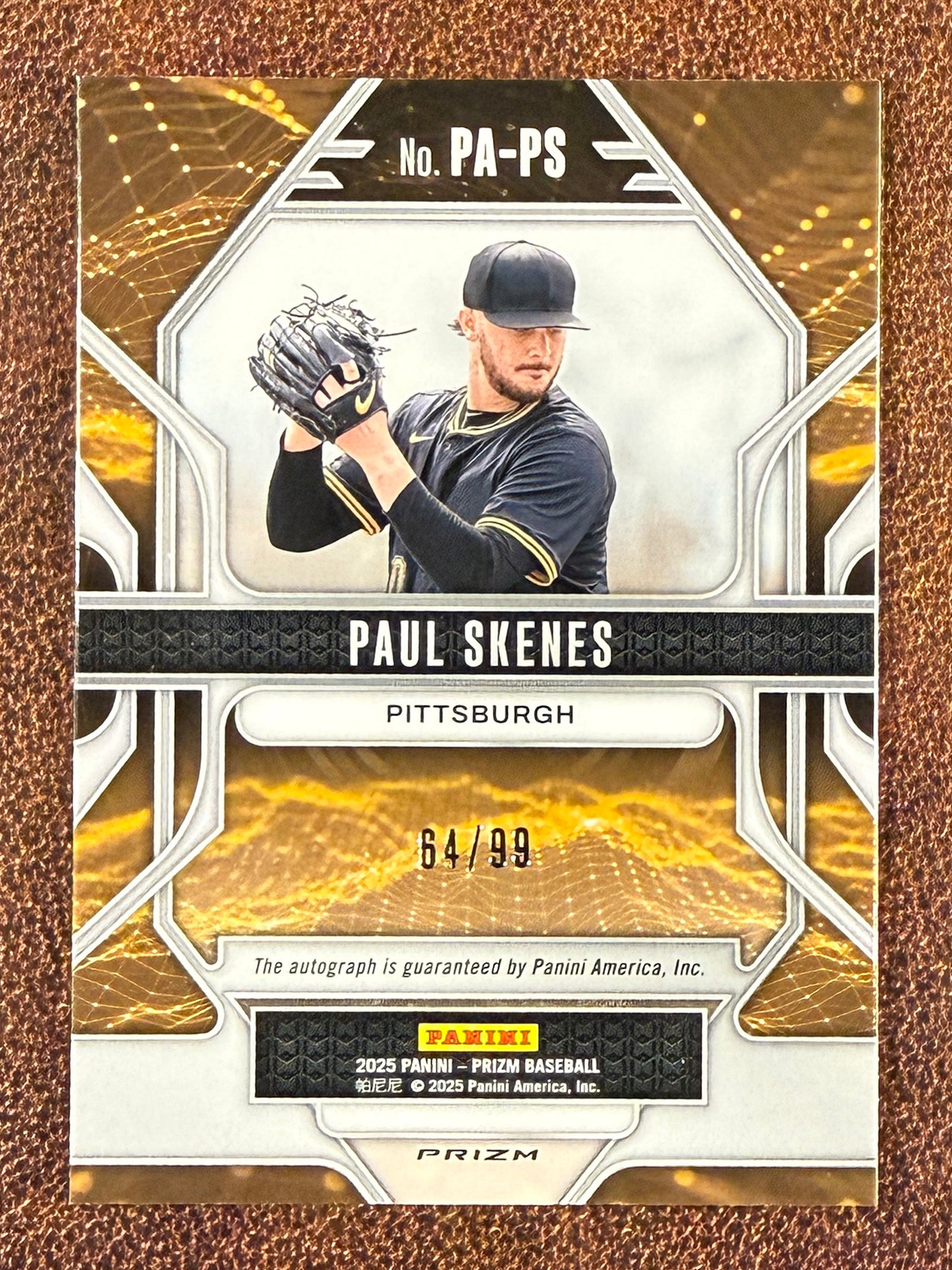 Paul Skenes - 2025 Panini Prizm - RED Prizmatrix AUTO /99 - Pirates