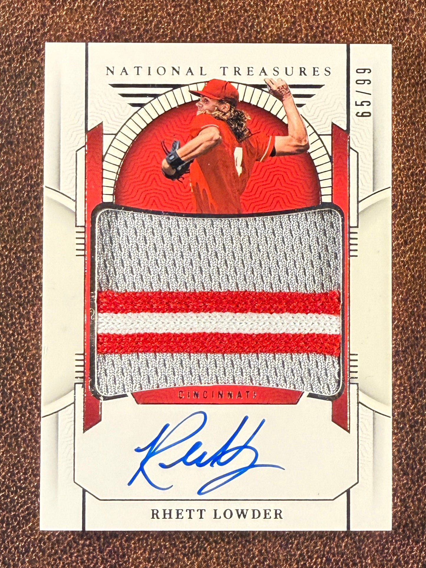 Rhett Lowder - 2024 Panini National Treasures - AUTO /99 - Reds