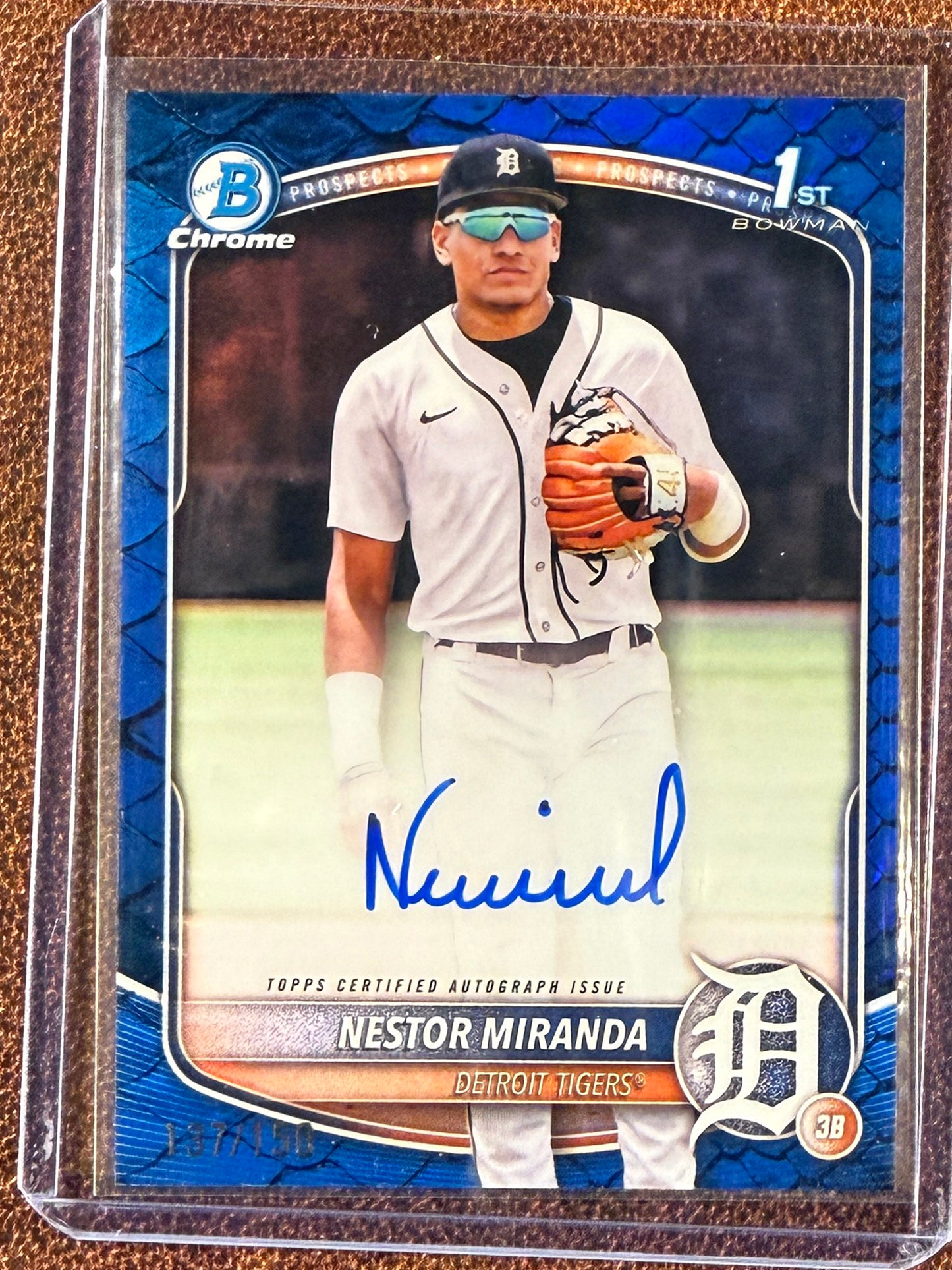 Nestor Miranda - 2025 Bowman - 1st Bowman BLUE AUTO /150 - Tigers