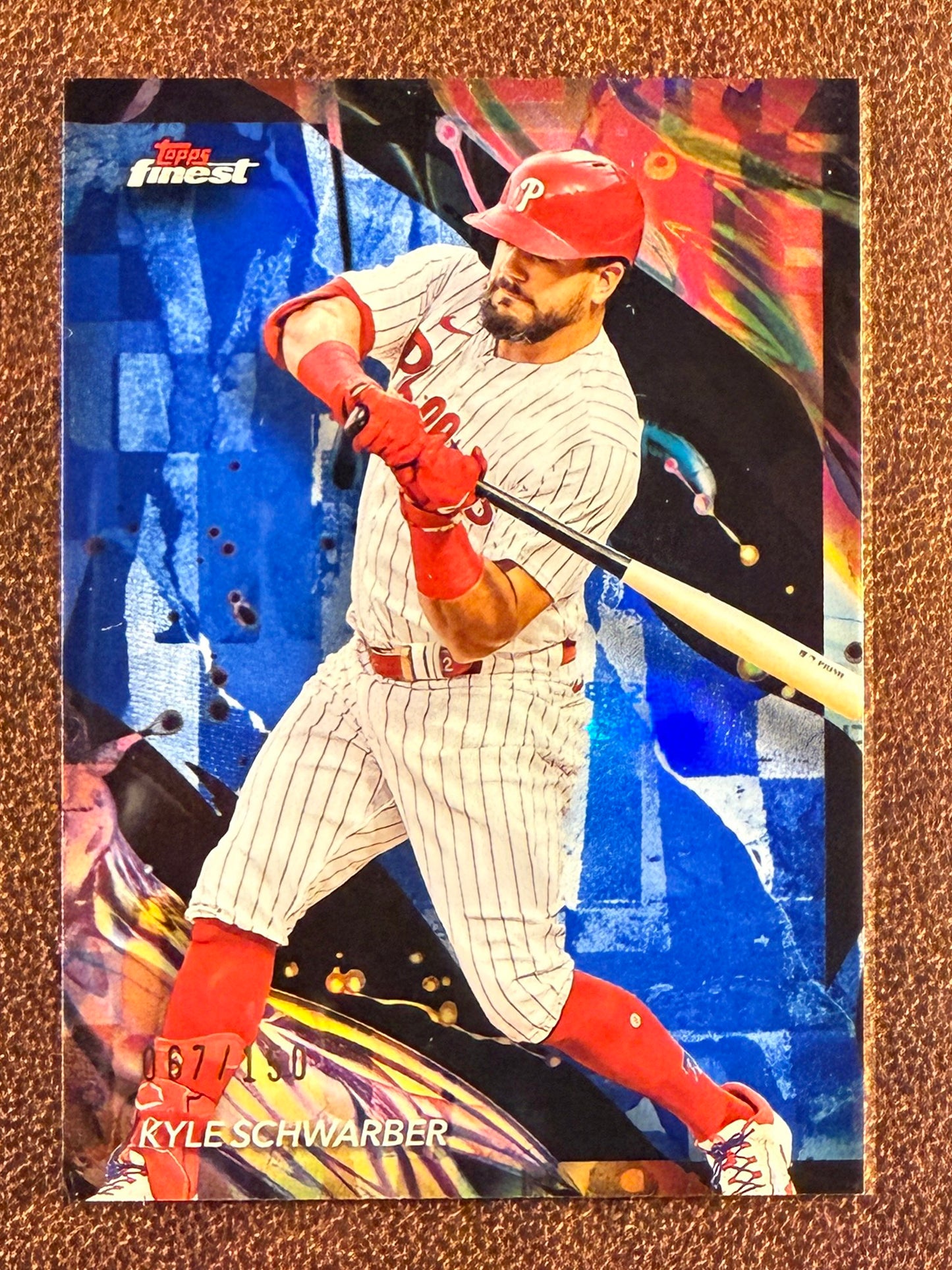 Kyle Schwarber - 2024 Topps Finest - BLUE Uncommon /150 - Phillies