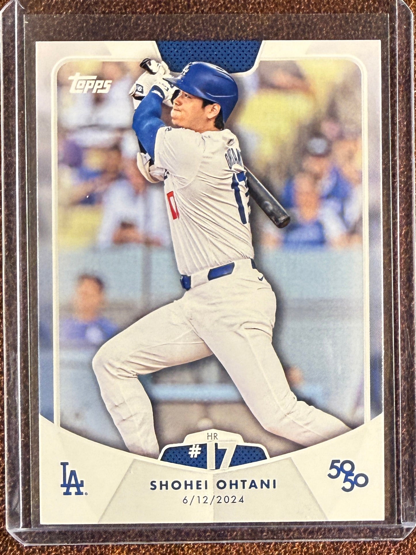 Shohei Ohtani - 2024 Topps 50/50 - HR #17 Base (Jersey Match) - Dodgers