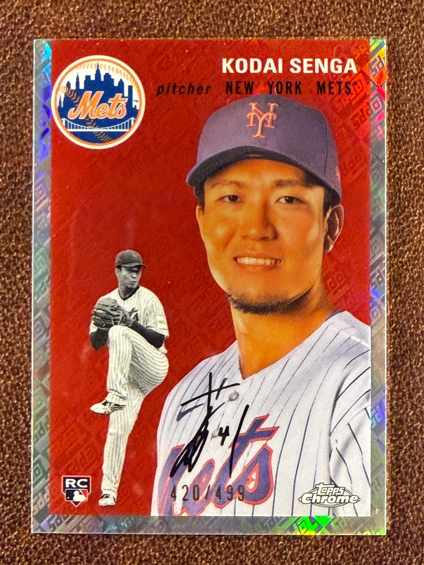 Kodai Senga - 2023 Topps Chrome Platinum Anniversary - Rookie Topps Refractor /499 - Mets