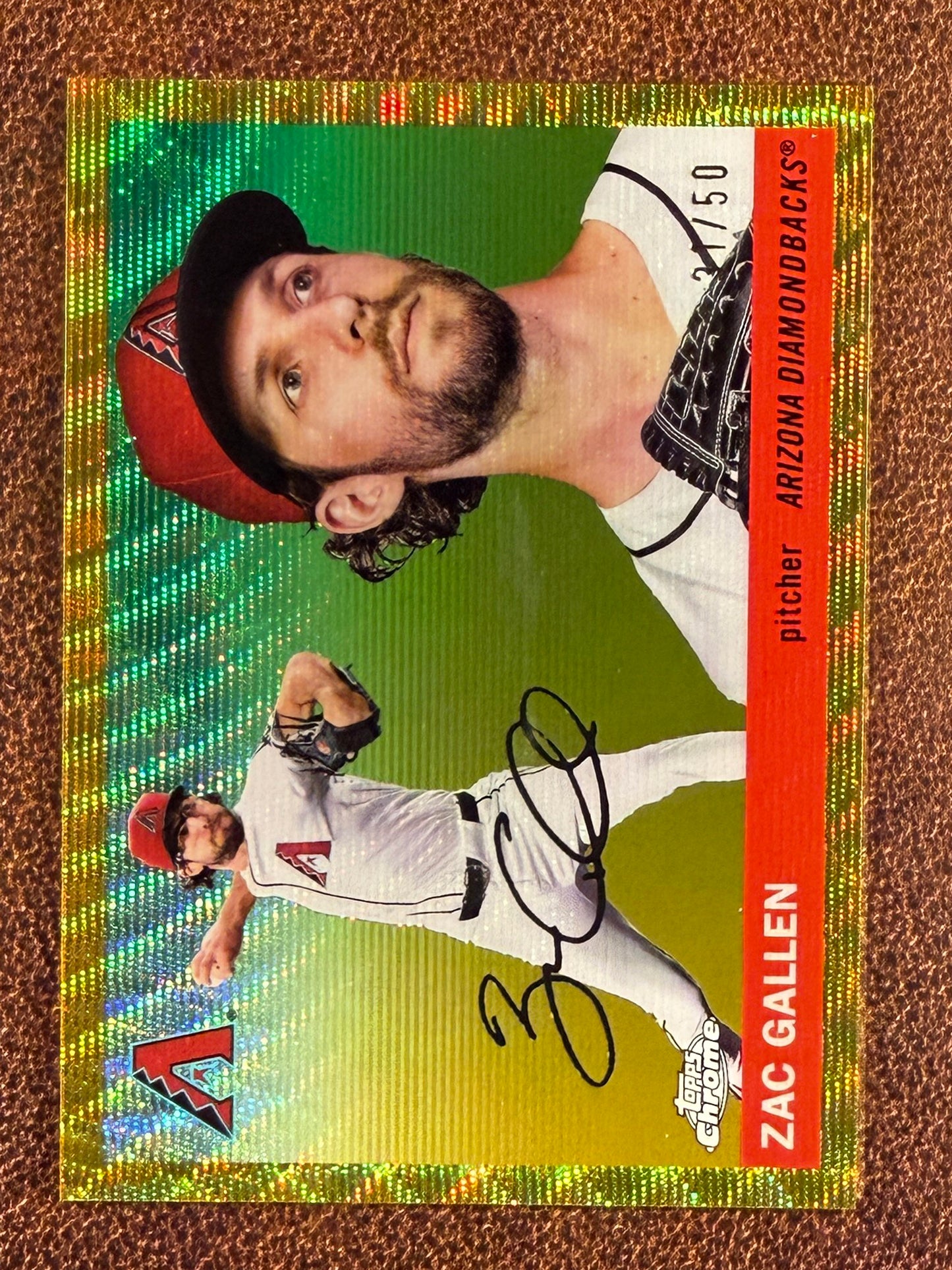 Zac Gallen - 2025 Topps Chrome Platinum - GOLD Wave Refractor /50 - Diamondbacks