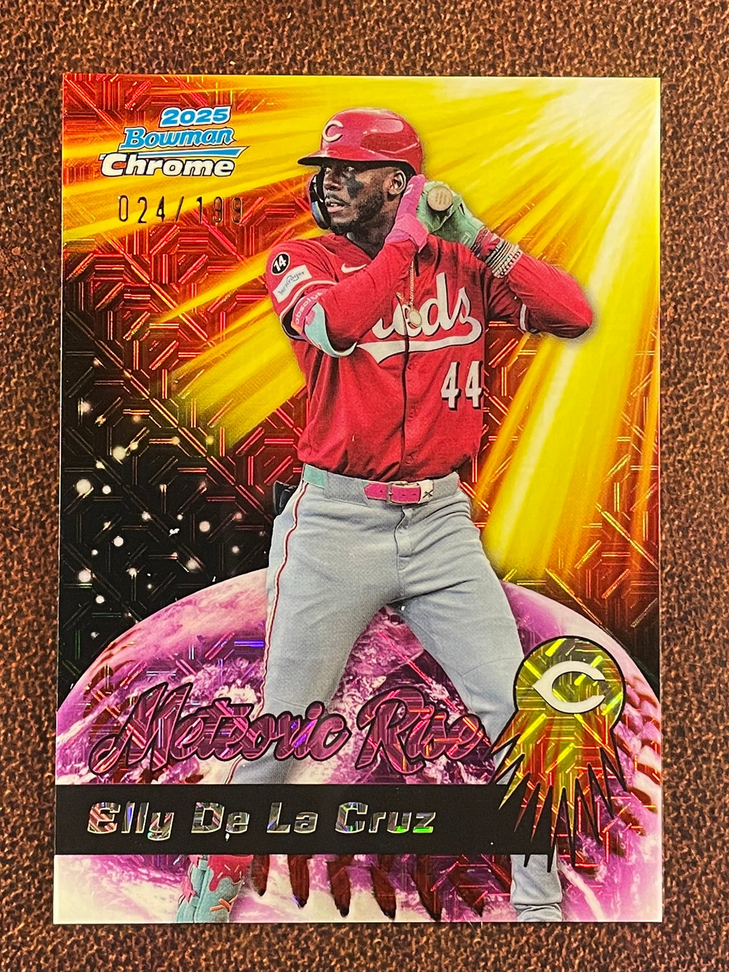 Elly De La Cruz - 2025 Bowman - PINK Meteoric Rise MOJO /199 - Reds