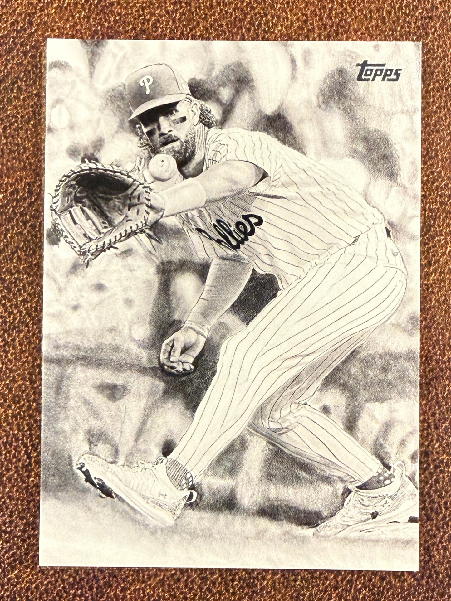Bryce Harper - 2025 Topps Update - Keegan Hall Sketch Card - Phillies