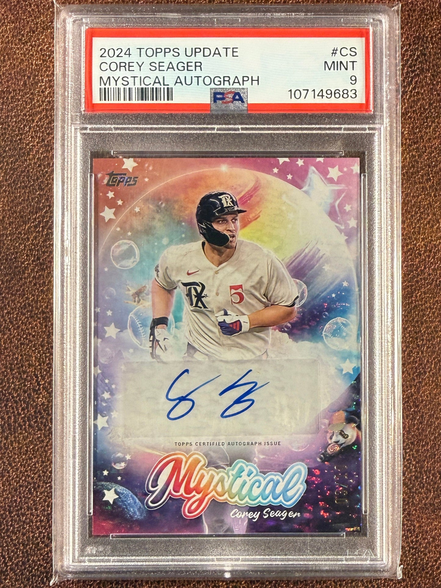 Corey Seager - 2024 Topps Update - Mystical AUTO (PSA 9) - Rangers