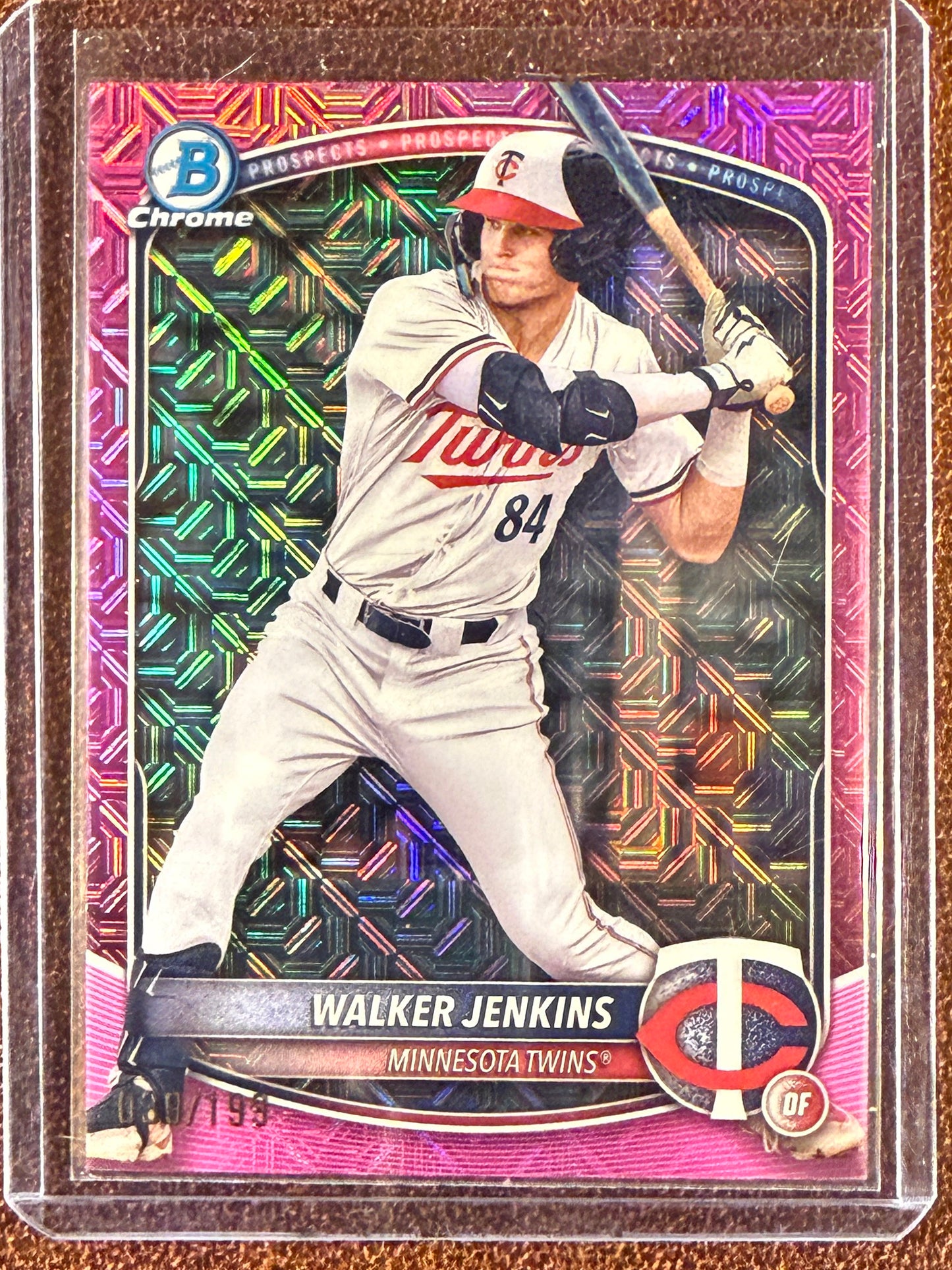 Walker Jenkins - 2025 Bowman Chrome - FUSCHIA Mojo /199 - Twins