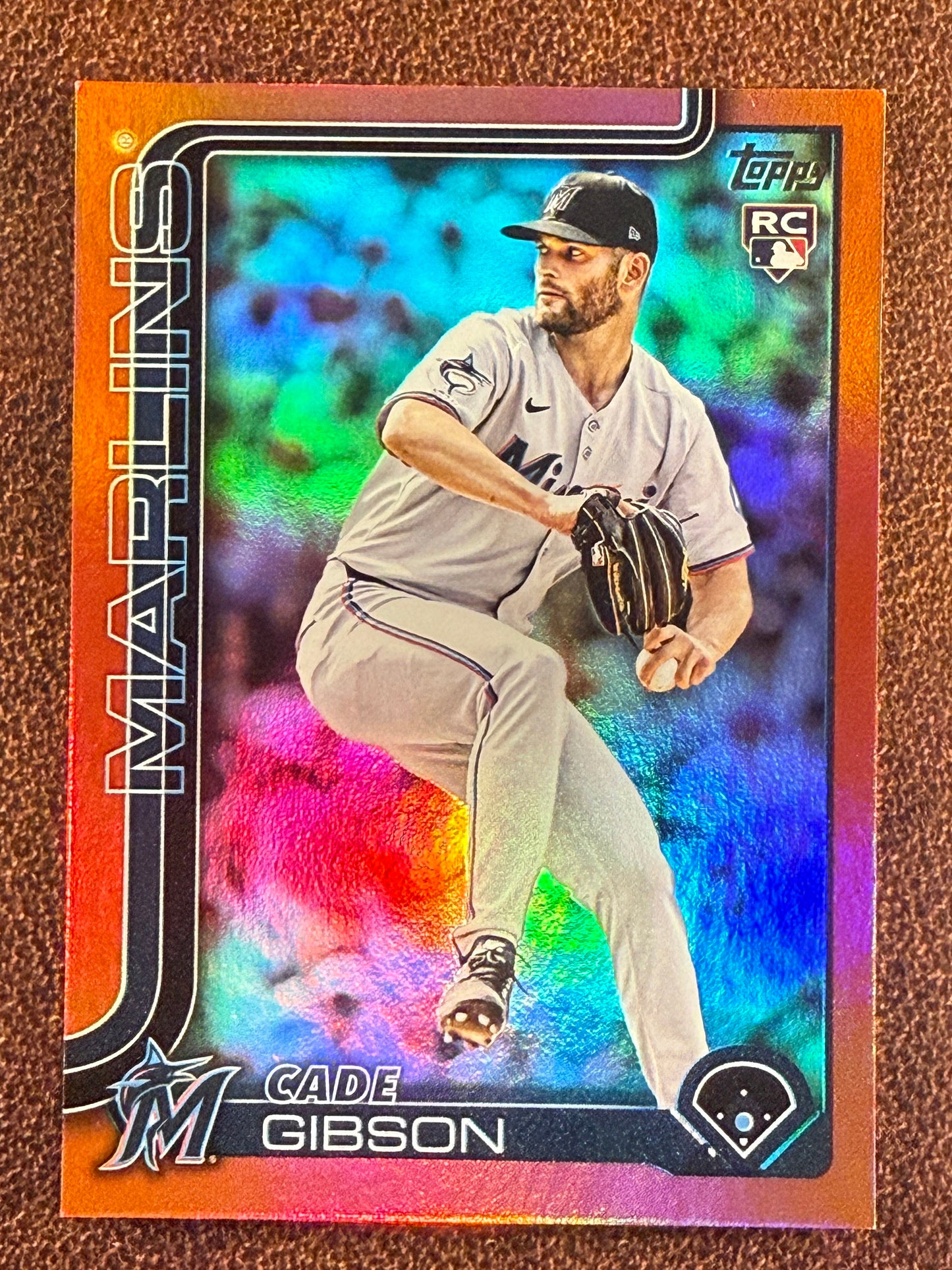 Cade Gibson - 2025 Topps Update - RED Rainbow Foil /5 (**Corner Issues**) - Marlins
