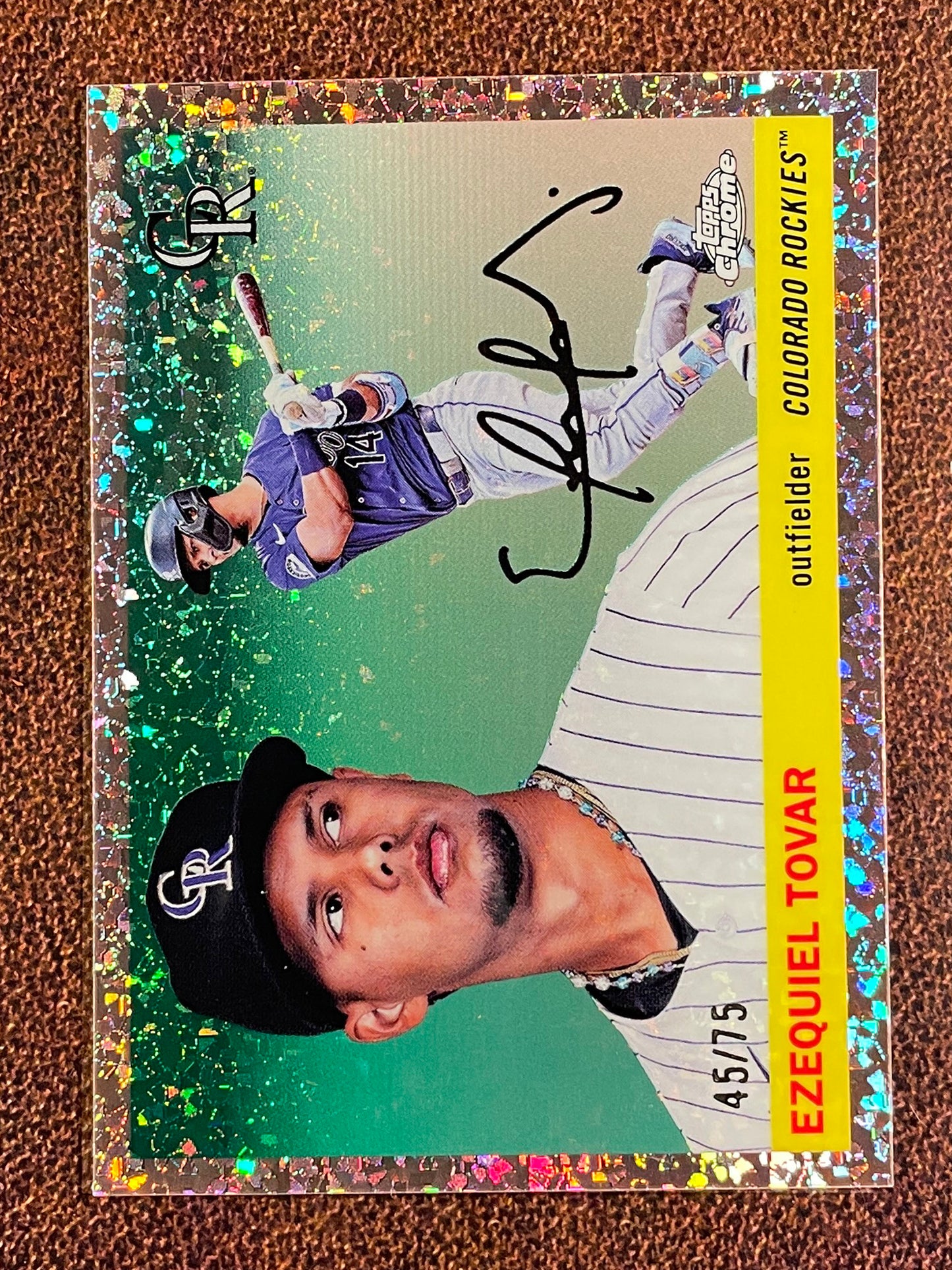 Ezequiel Tovar - 2025 Topps Chrome Platinum - ROSE GOLD Mini Diamond Refractor /75 - Rockies