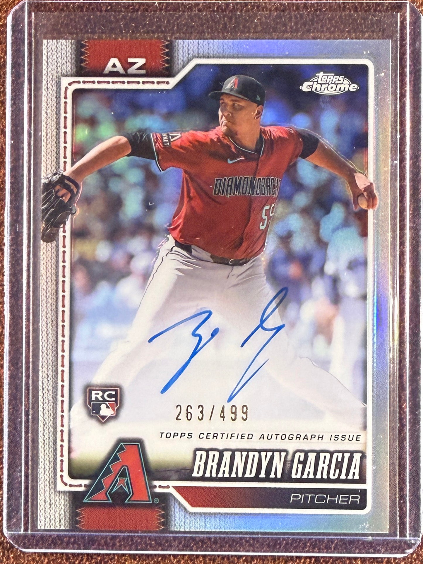 Brandyn Garcia - 2026 Topps Chrome - Rookie Refractor AUTO /499 - Diamondbacks