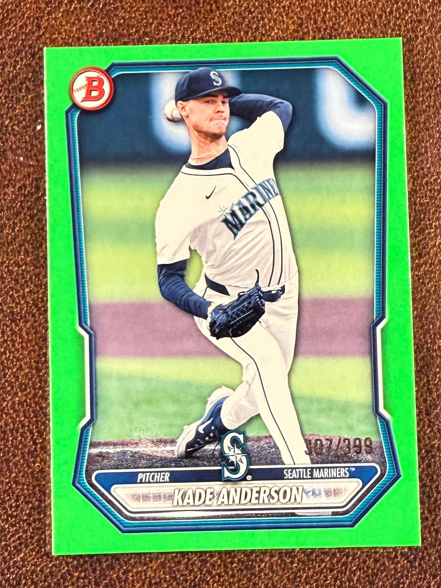 Kade Anderson - 2026 Bowman - Neon Green Paper /399 - Mariners