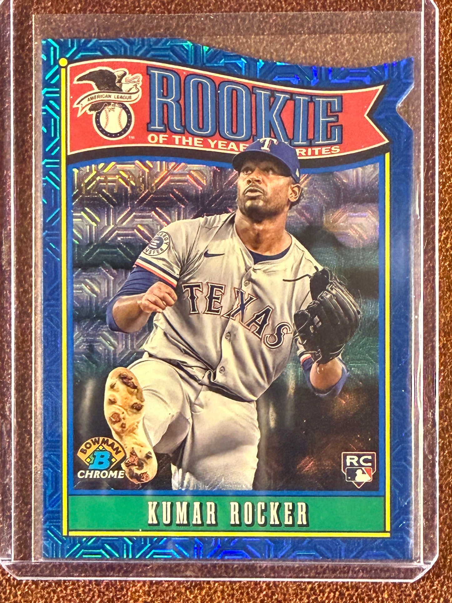 Kumar Rocker - 2025 Bowman - BLUE Rookie of the Year MOJO /150 - Rangers
