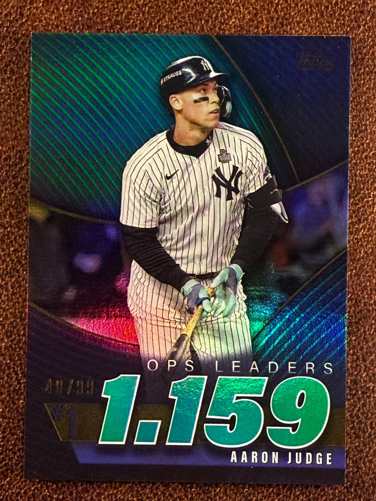 Aaron Judge - 2025 Topps Series 2 - GREEN Ops Leader /99 - Yankees