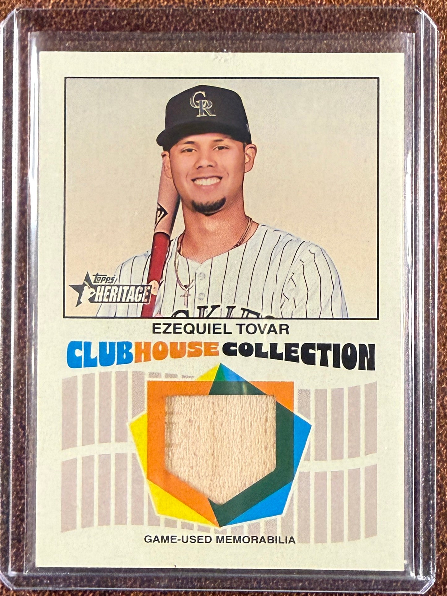 Ezequiel Tovar - 2026 Topps Heritage - Clubhouse Collection RELIC - Rockies