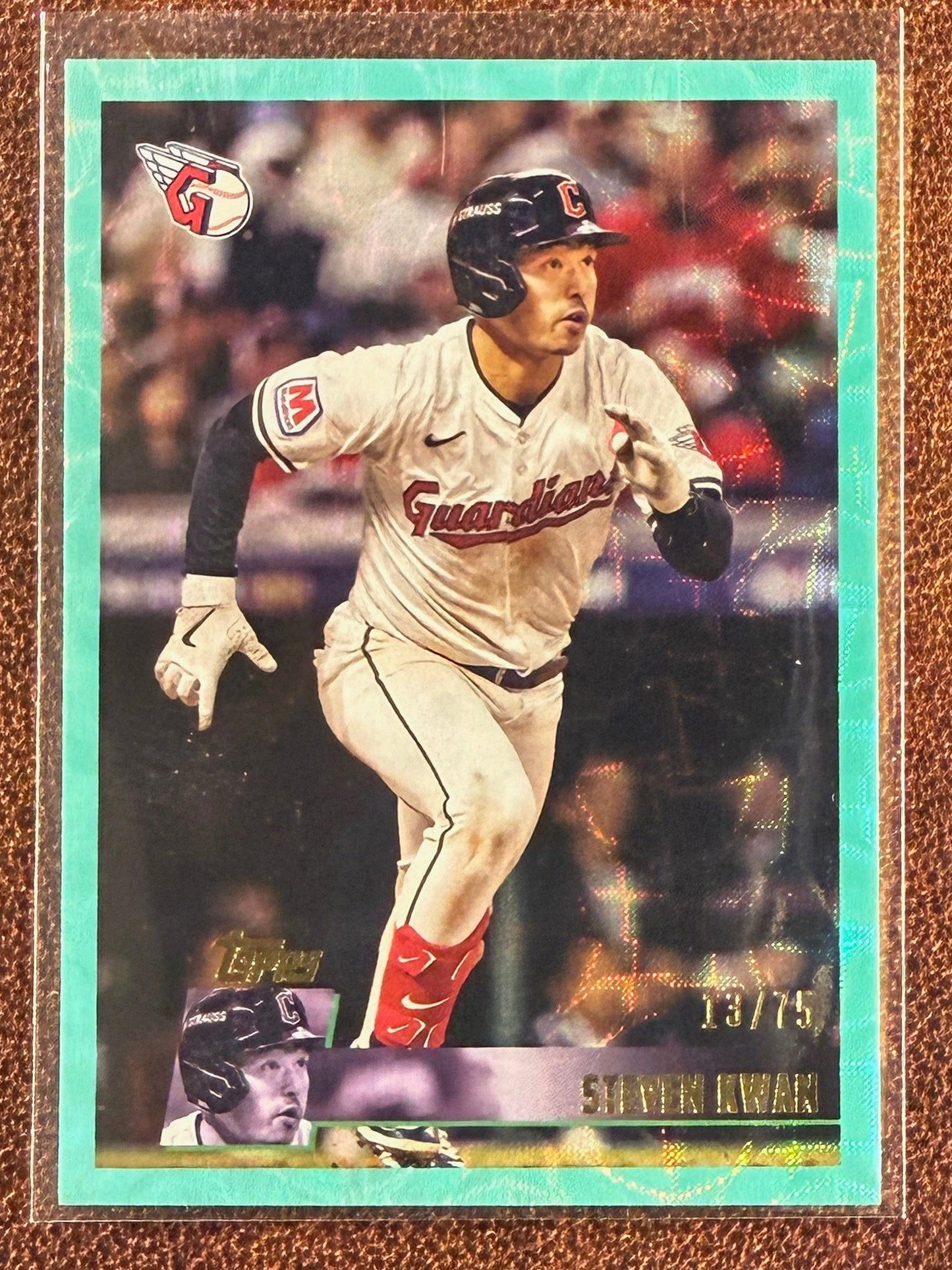 Steven Kwan - 2025 Topps Archives - 1996 Design Aqua /75 - Guardians