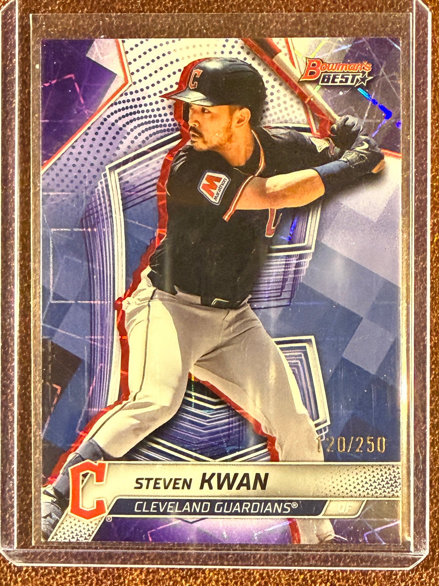 Steven Kwan - 2025 Bowmans Best - PURPLE Lazer /250 - Guardians