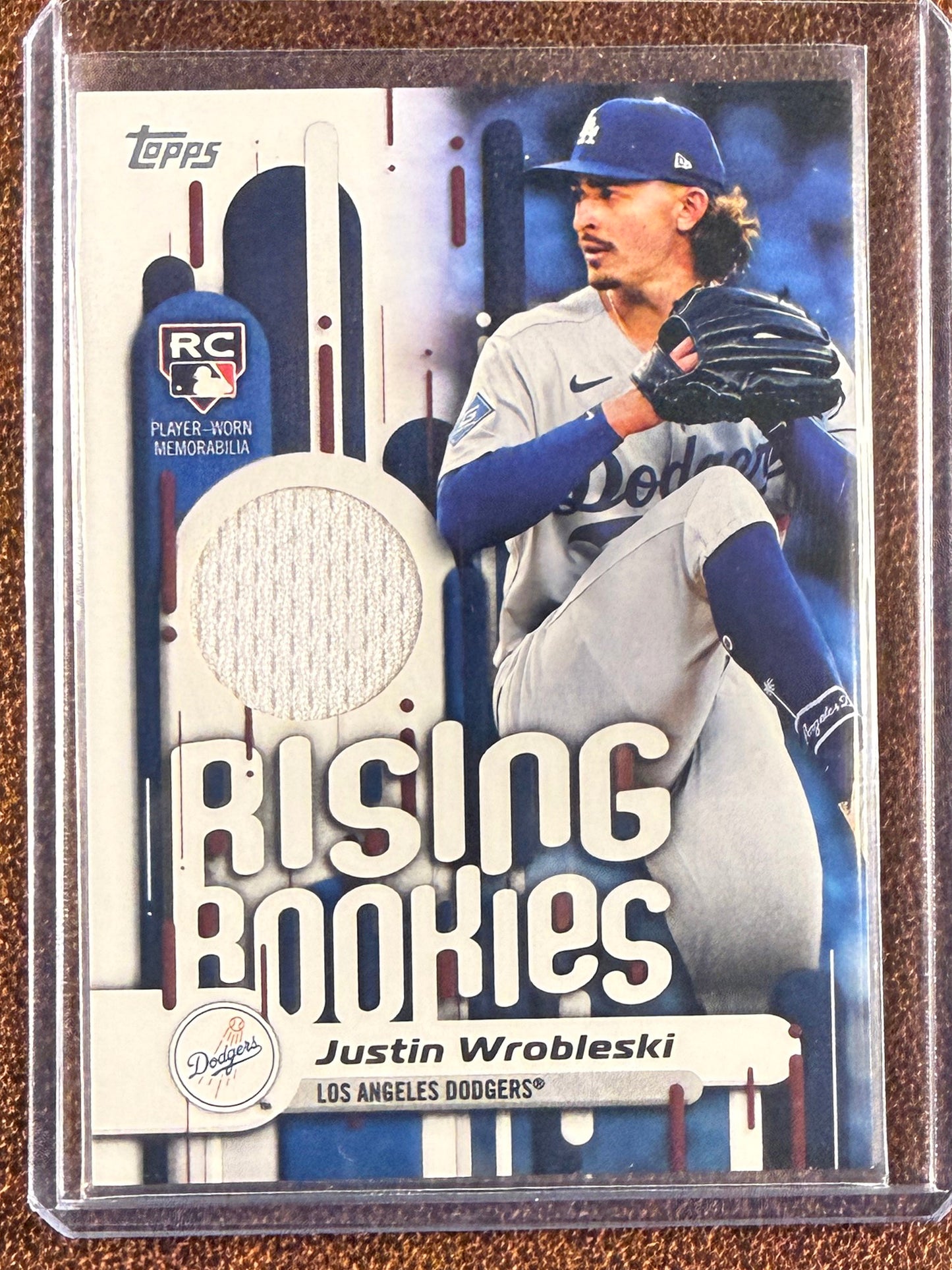 Justin Wrobleski - 2025 Topps Update - Rising Rookies RELIC - Dodgers