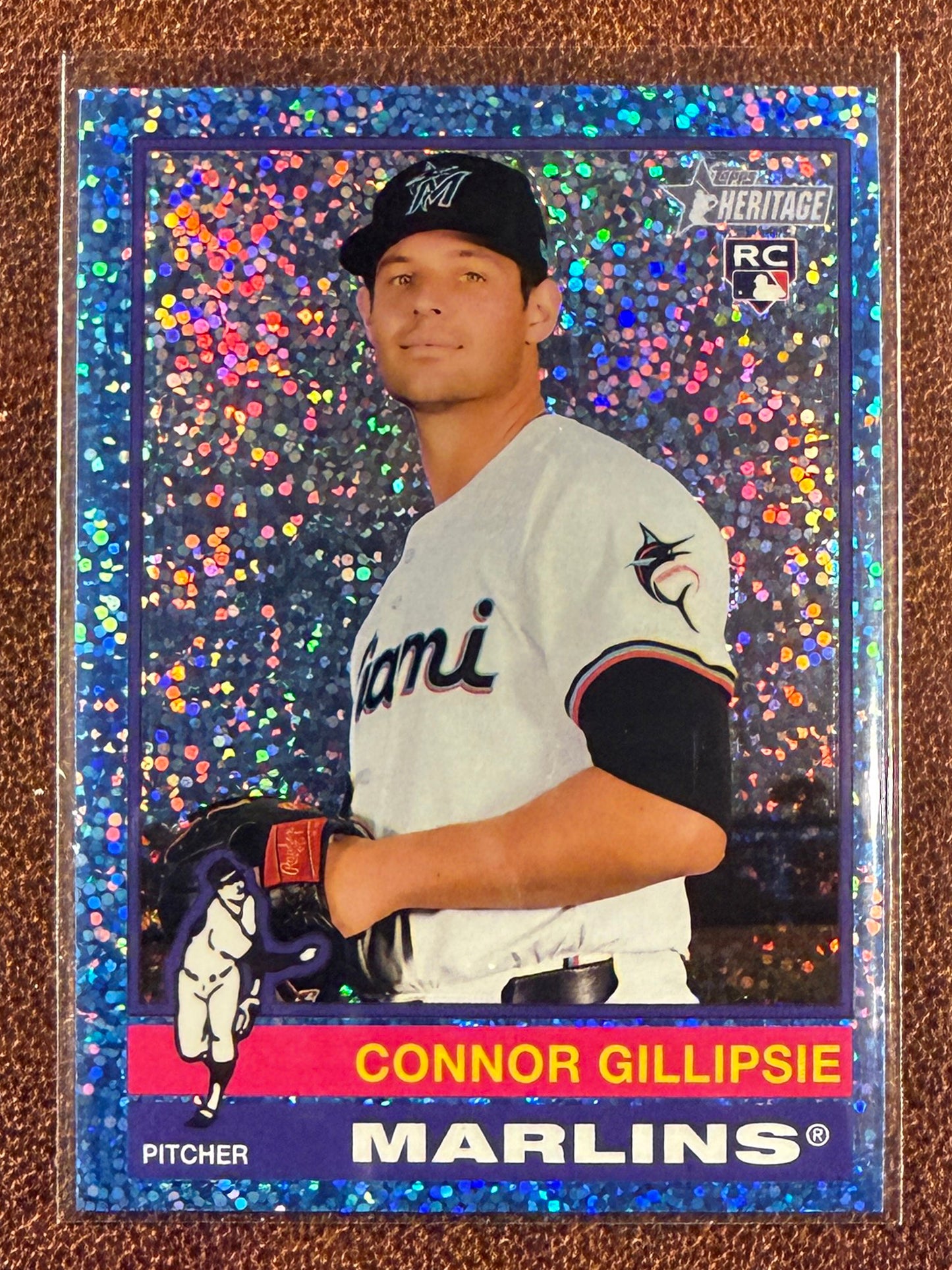 Connor Gillispie - 2025 Topps Heritage High Number - Blue Sparkle - Marlins