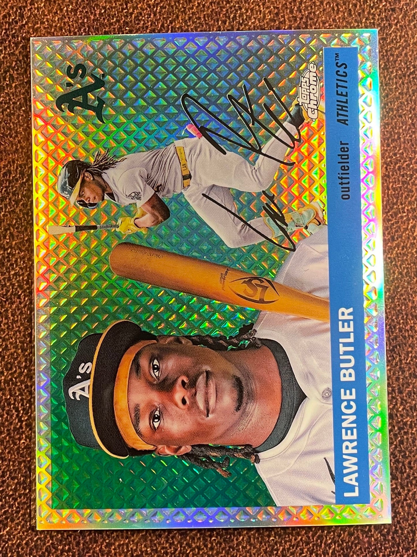 Lawrence Butler - 2025 Topps Chrome Platinum - Diamond Etch /55 - Athletics
