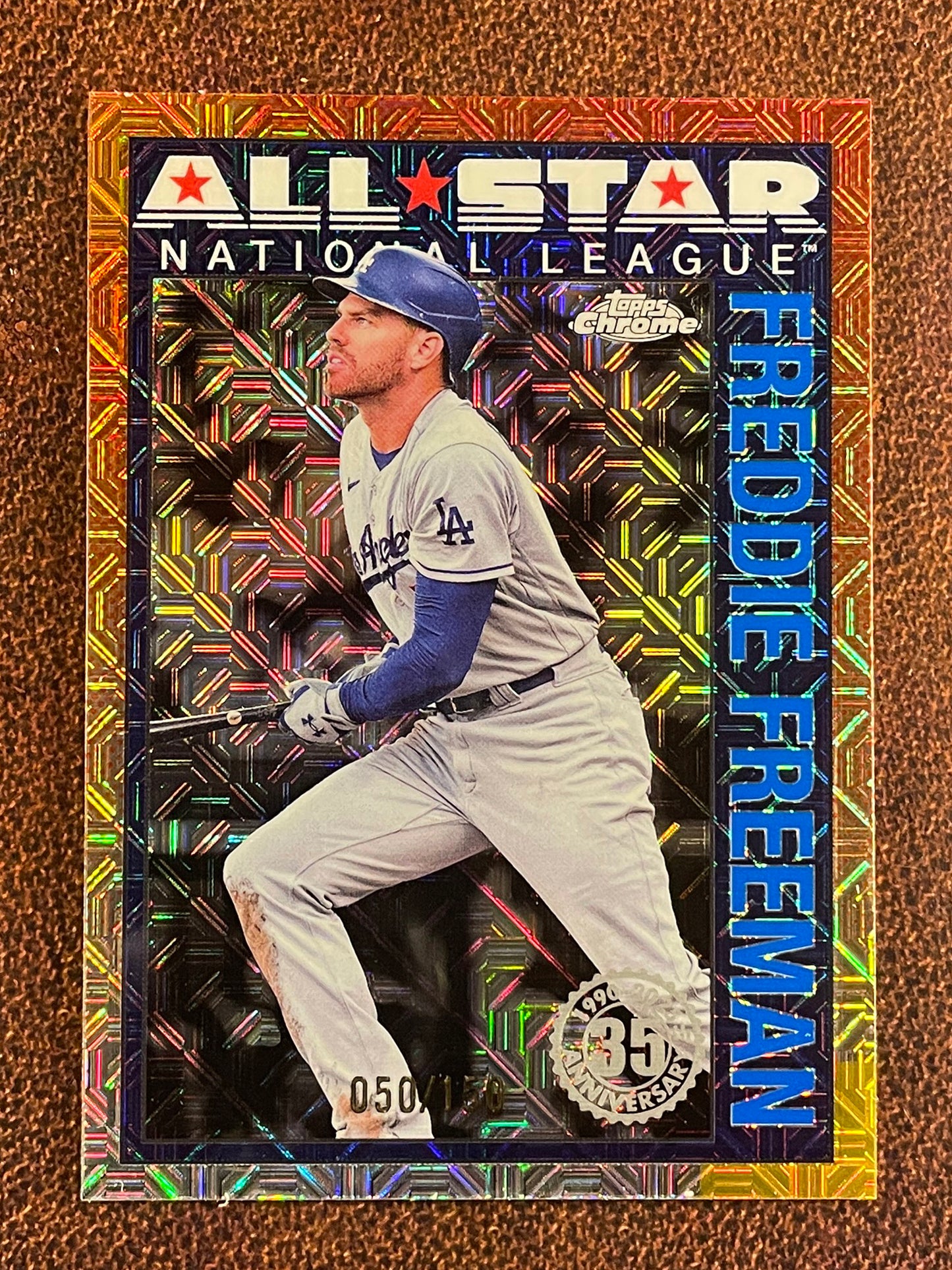 Freddie Freeman - 2025 Topps - BLUE 1990 MOJO /150 - Dodgers