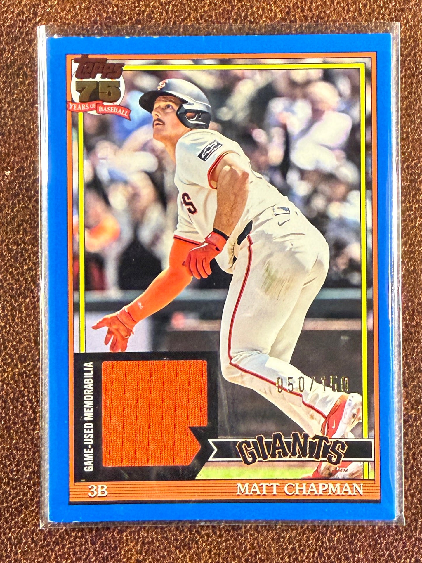 Matt Chapman - 2026 Topps Series 1 - BLUE 1991 RELIC /150 (*Top Edge Whiting*) - Giants