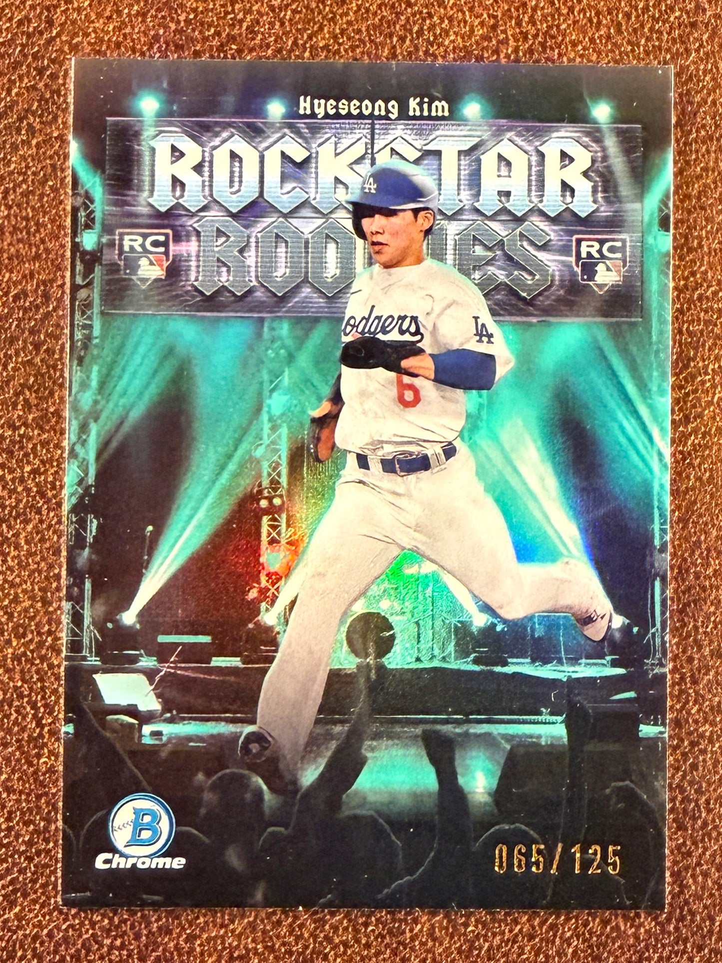 Hyeseong Kim - 2025 Bowman - AQUA Rockstar Rookies /125 - Dodgers