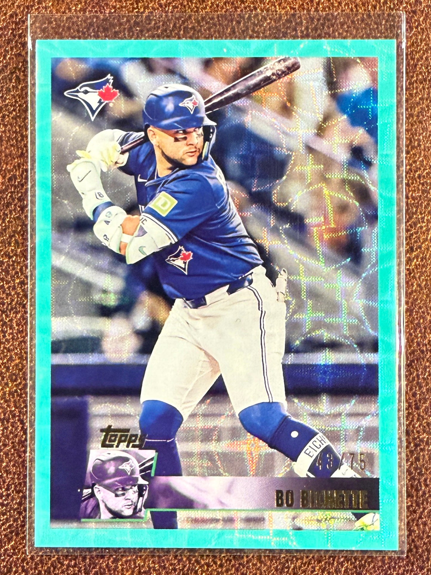 Bo Bichette - 2025 Topps Archives - AQUA Scope Foilboard /75 - Blue Jays