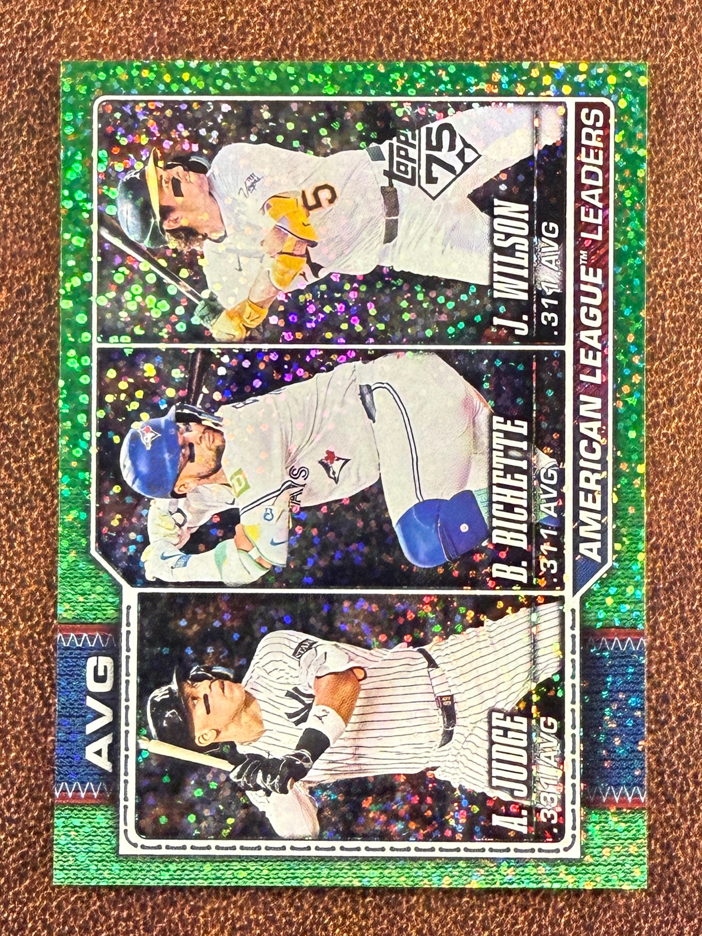 Aaron Judge/Bo Bichette/Jacob Wilson - 2026 Topps Series 1 - LIME GREEN Confetti (PR: 50) - Yankees