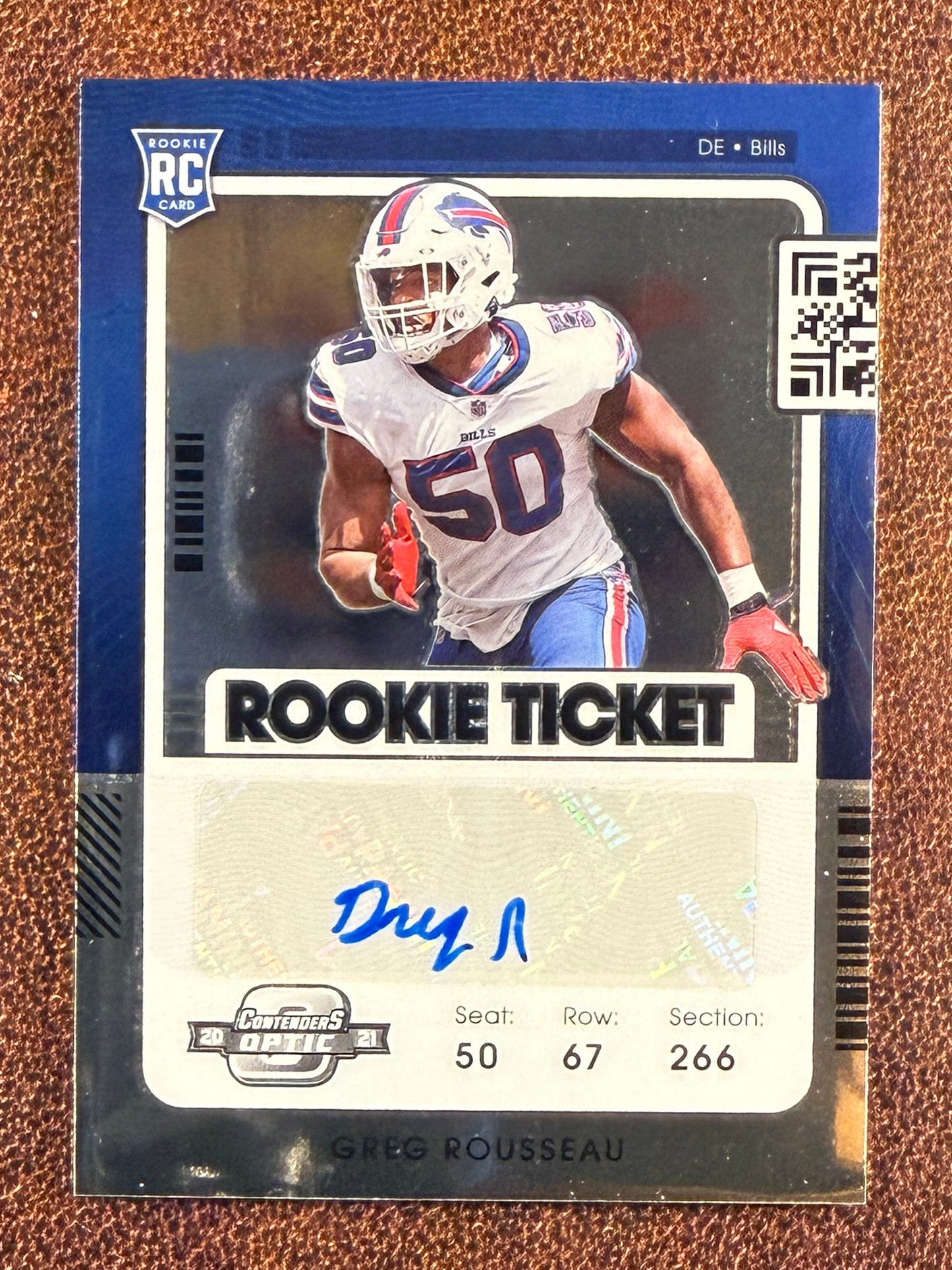 Greg Rousseau - 2021 Panini Contenders - Rookie AUTO - Bills.