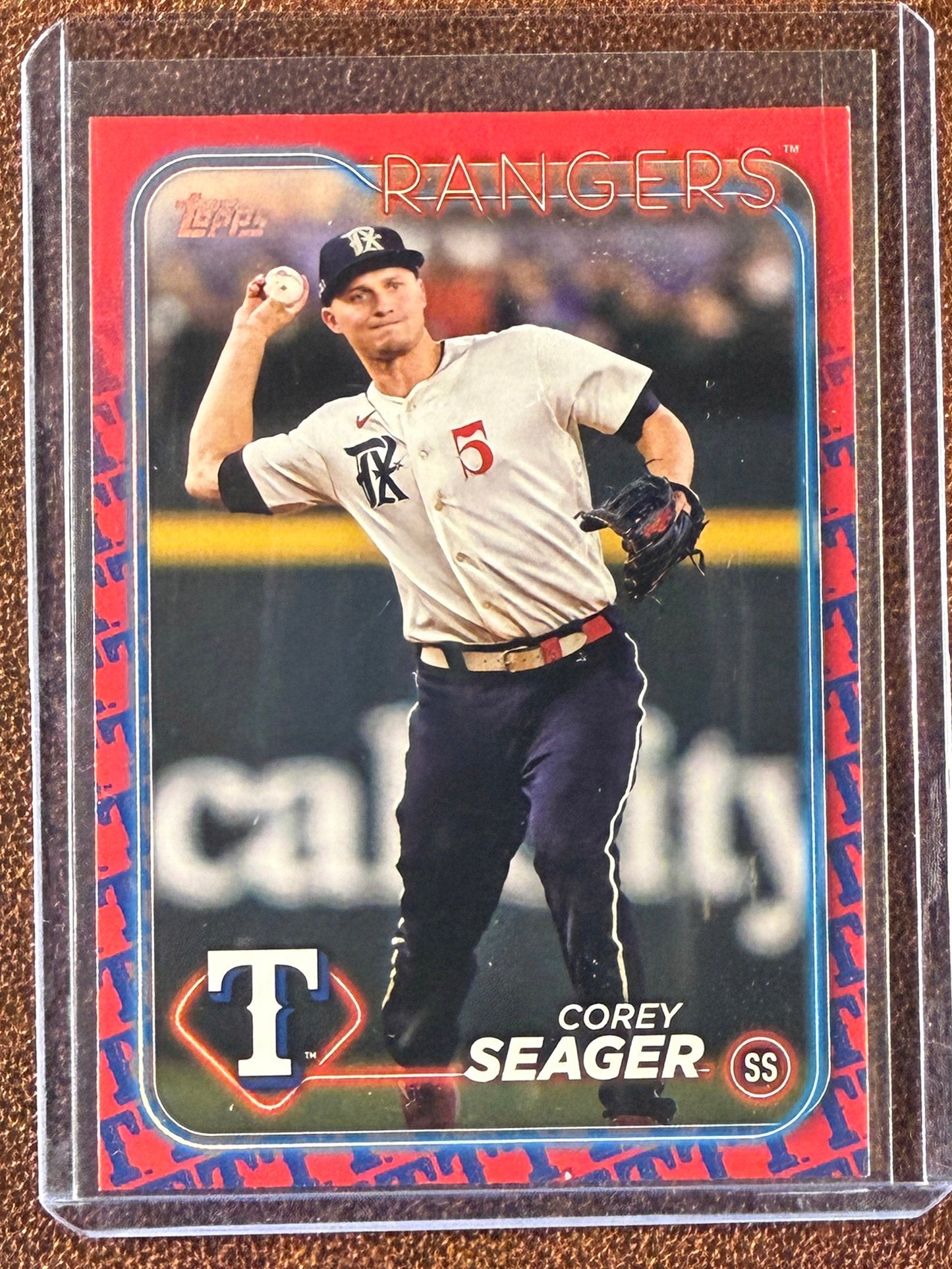 Corey Seager - 2024 Topps Series 1 - Team Border - Rangers