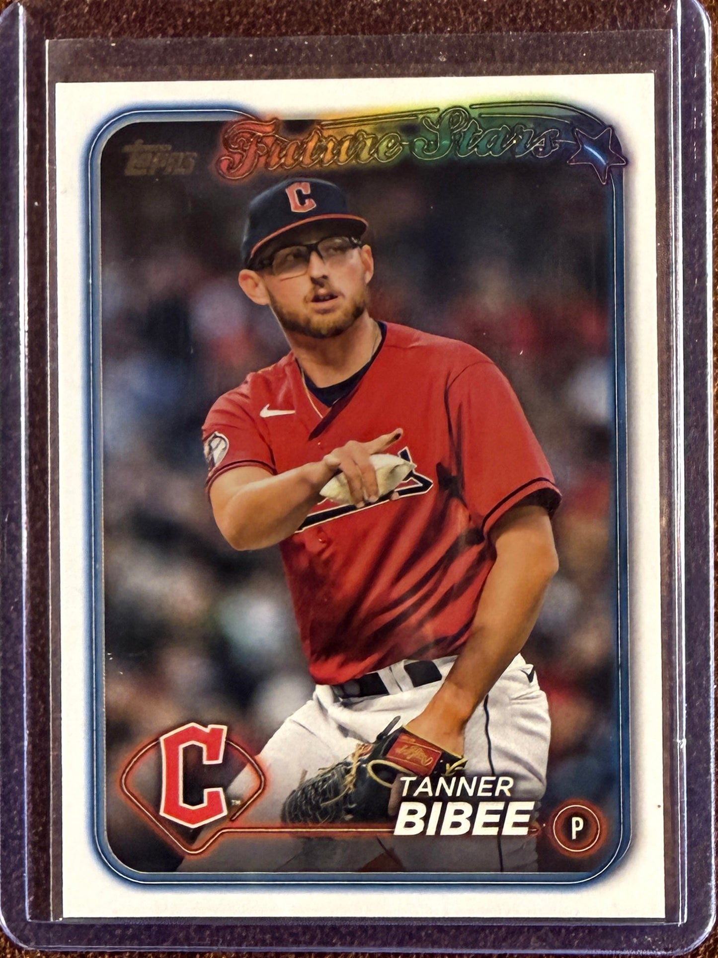 Tanner Bibee - 2024 Topps Series 2 - Future Stars Golden Mirror SSP - Guardians